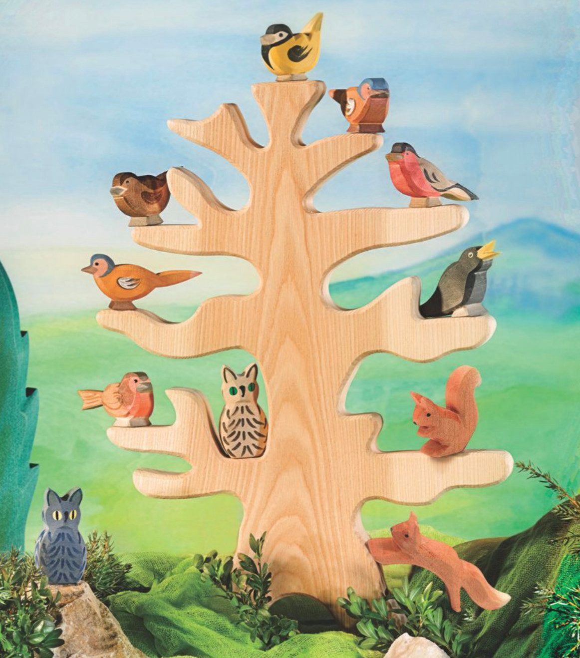 Ostheimer Spielfigur Rabe, schwarzer Vogel, Spieltier, Holztier, (Set, 1-tlg., 1), Made in Germany