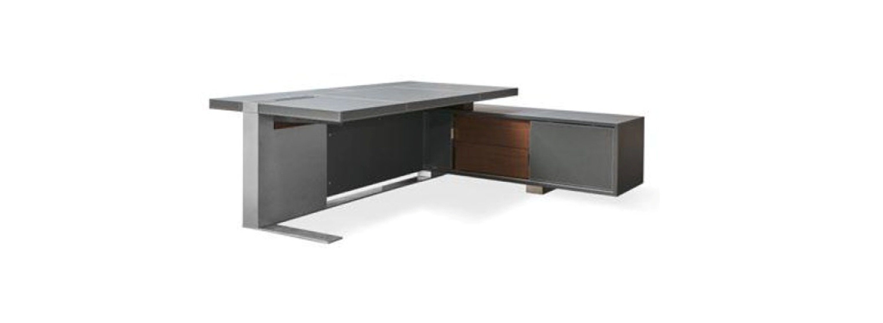 Neu Holz Eck Boss Tisch JVmoebel Eckschreibtisch, Design Tische Möbel Schreibtisch Leder Büro
