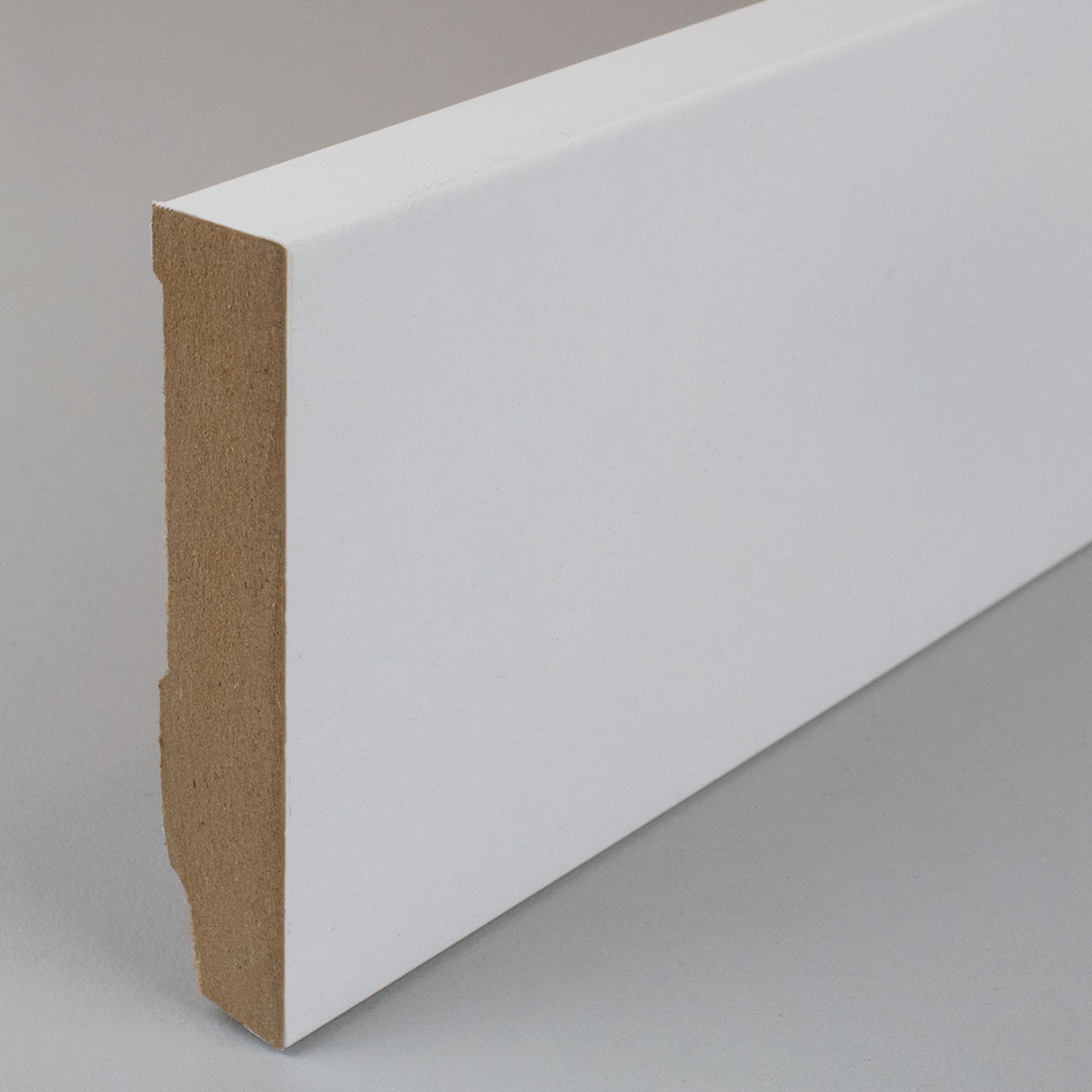 PROVISTON Sockelleisten-Aussenecke 16 x 80 x 400 mm Aussenwinkel MDF-Kern foliert Weiß by PROVISTON, 2-St.