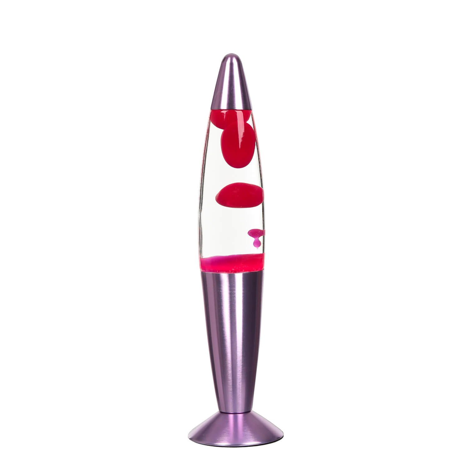 Licht-Erlebnisse Lavalampe TIMMY, Warmweiß, Retro Lampe Pink Kabelschalter 36 cm hoch Tischleuchte