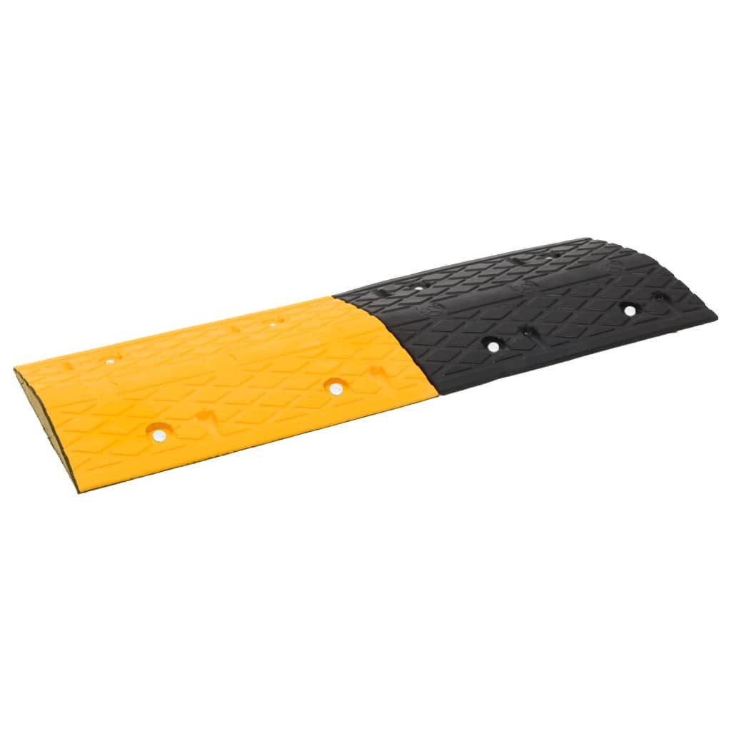 Verkehrsschild Bodenschwelle Gelb & Schwarz 97x32,5x4 cm Gummi