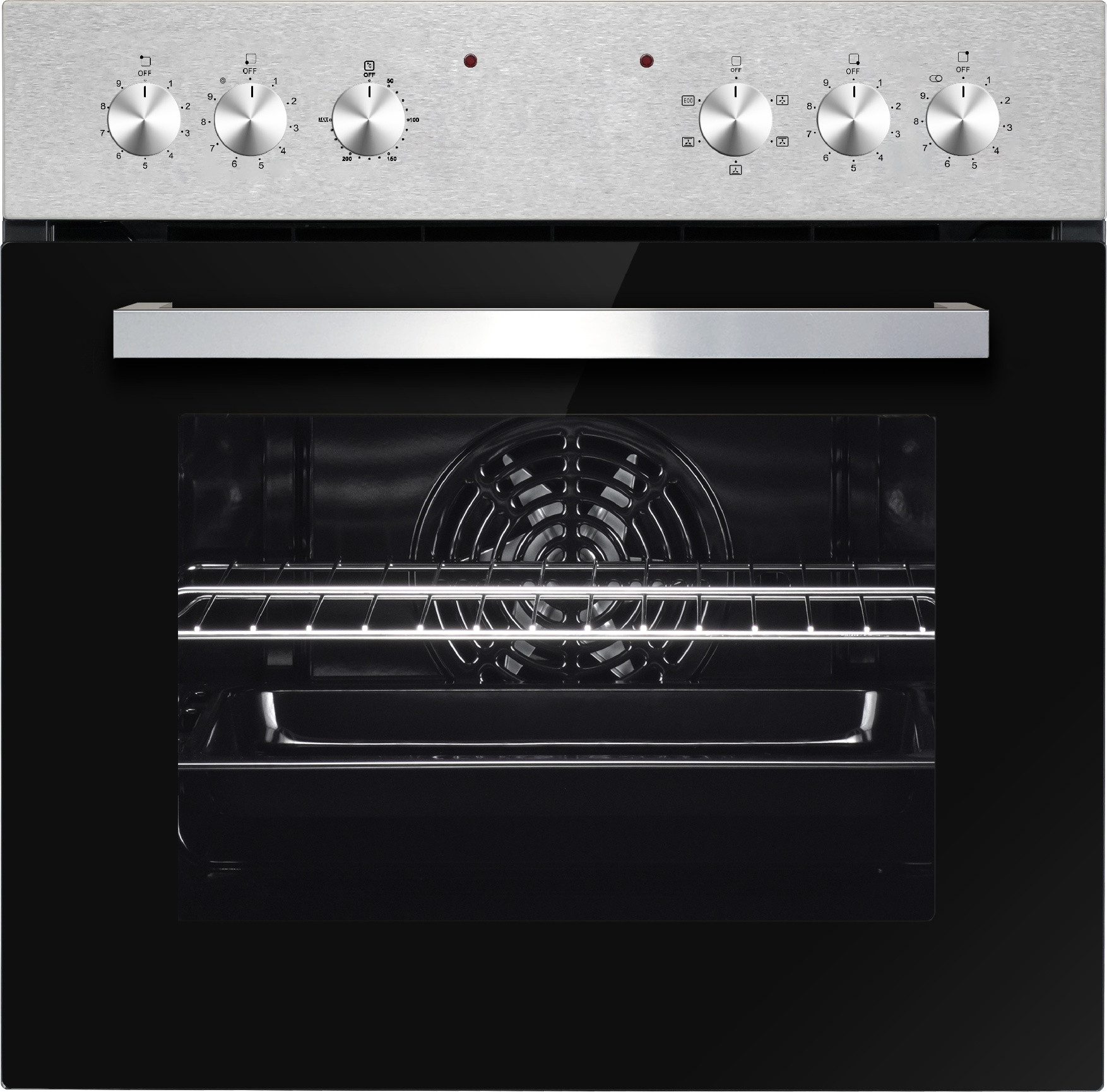 PKM Elektro-Herd-Set Einbauherdset EHS4-2KBIX, Bräterzone 2-Kreis-Zone Umluft