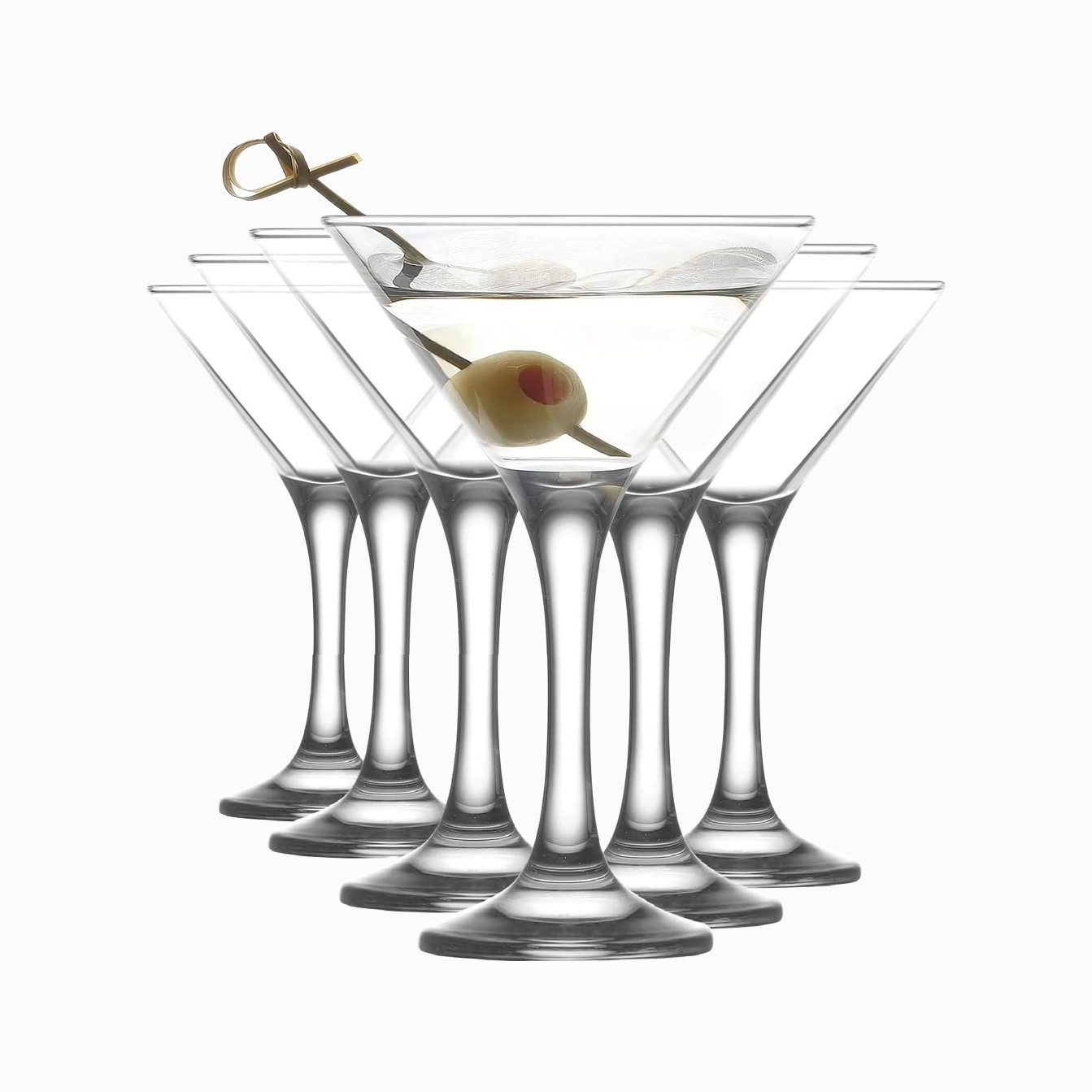 LAV Gläser-Set Misket Martinigläser, 6-tlg., Glas, 6er Set, 175ml, ideal für Martini, Cosmopolitan, Aperitifs