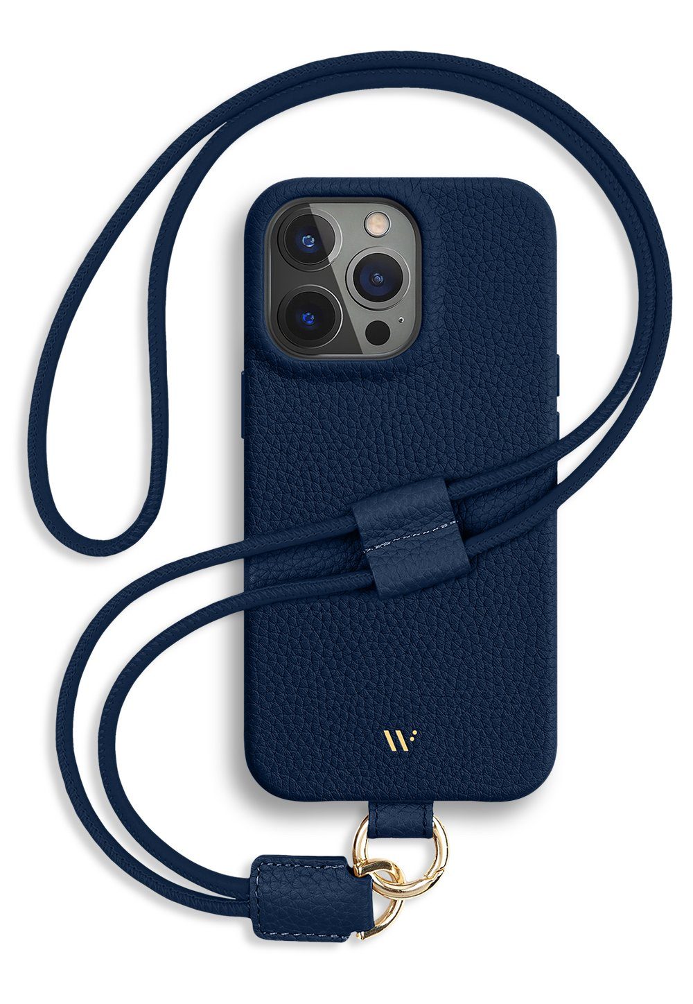 wiiuka Handykette skiin LOOP Hülle für iPhone 15 Pro, Handyhülle / Kette, Handgefertigt - Deutsches Leder, Premium Case