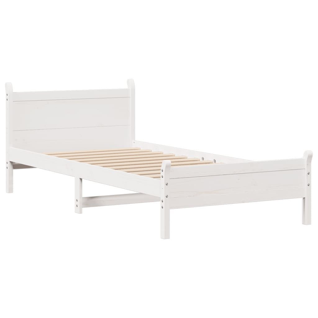vidaXL Bett Massivholzbett ohne Matratze Weiß günstig online kaufen