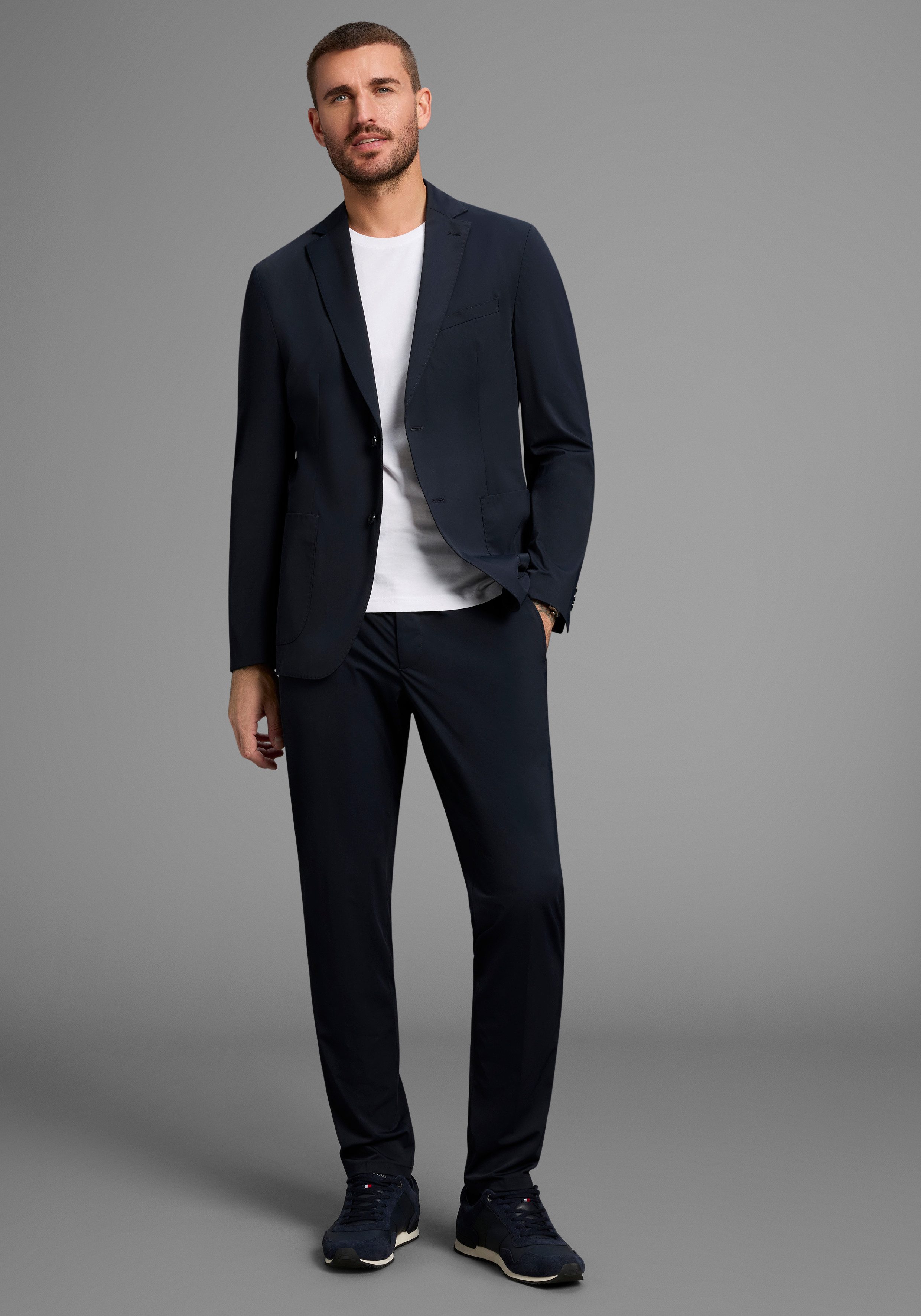 Bruno Banani Anzug "Packable Suit" (2-tlg) perfekt für Reisen! immer Top gestylt ohne Knitterfalten