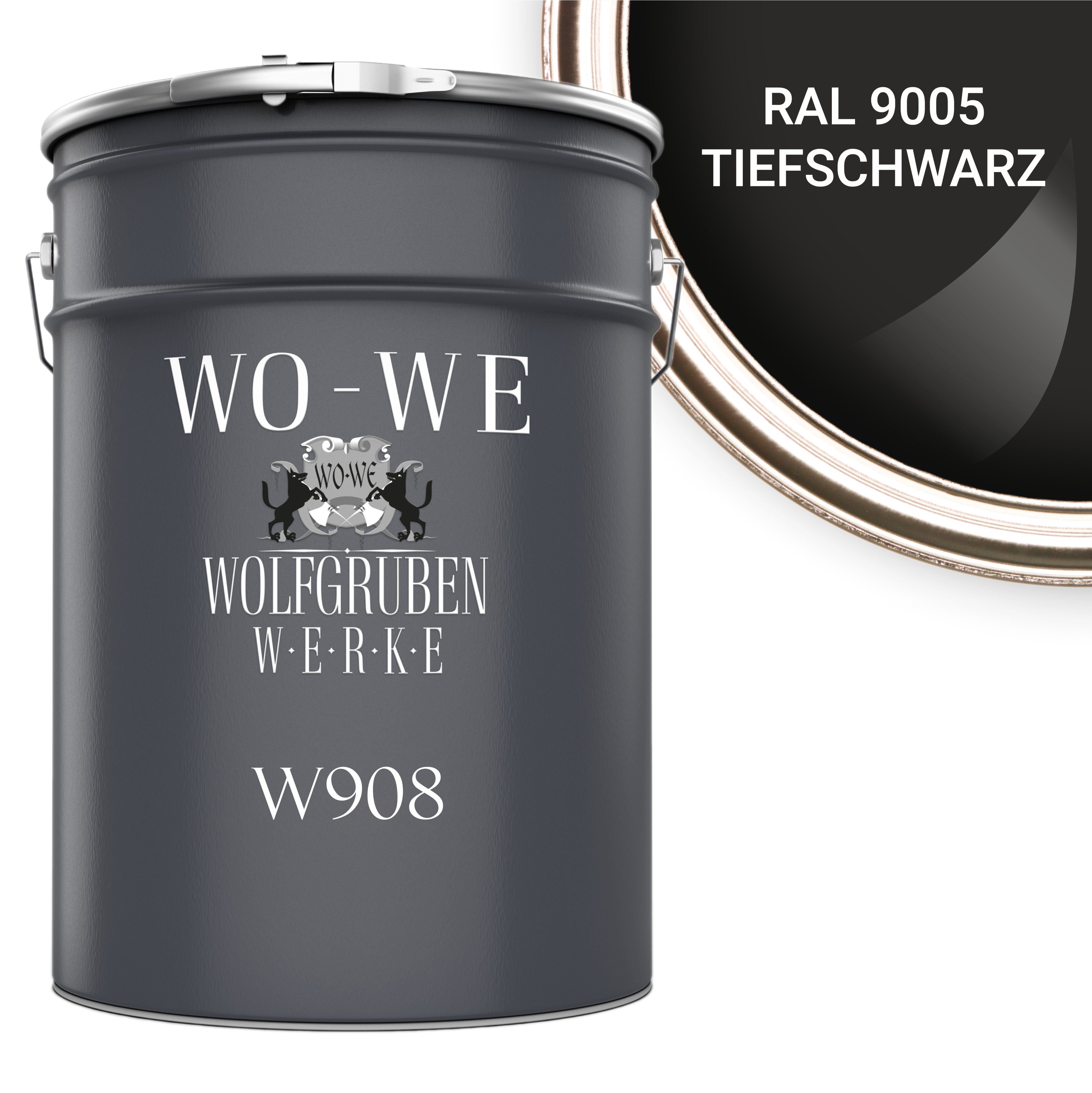 WO-WE Metallschutzlack 4in1 Metalllack Metallfarbe Metallschutzfarbe W908, 0.75L - 2,5L, Außenbereich