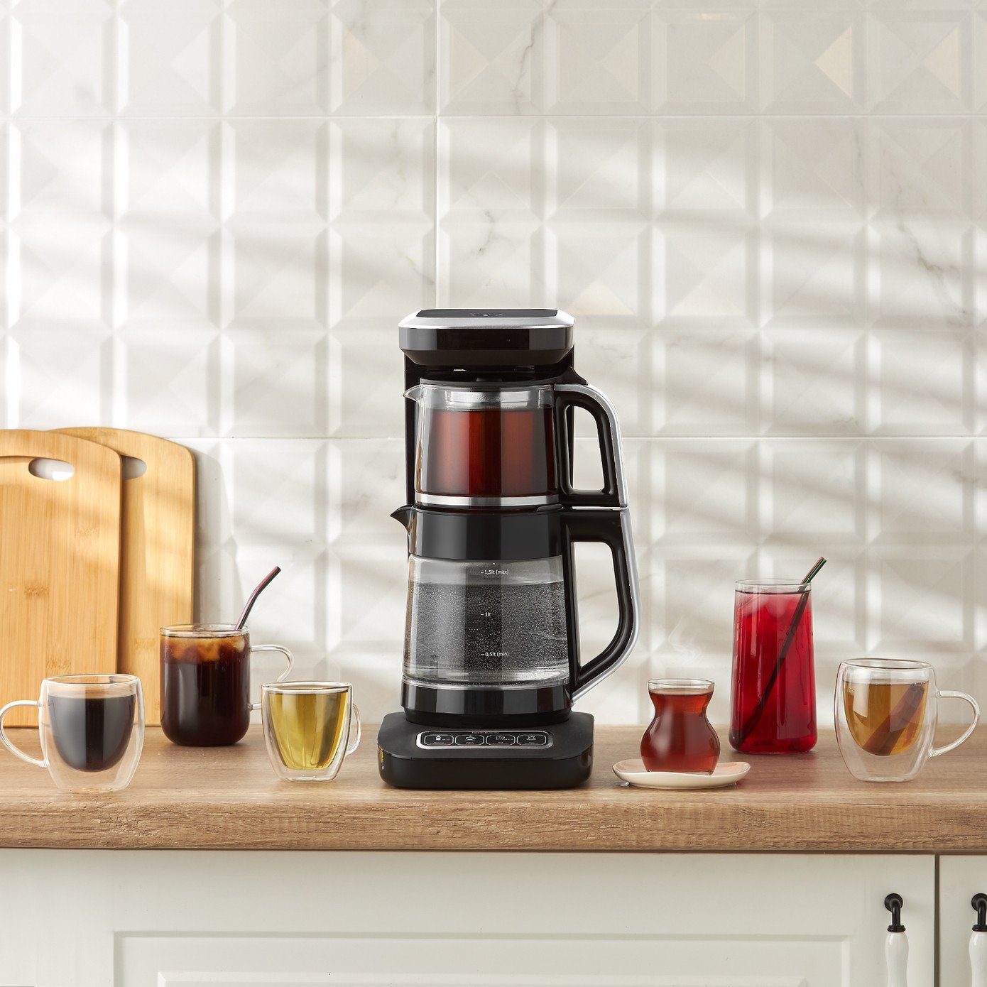 Karaca Wasserkocher Robotea Pro 4in1 Teekocher + Kaffeemaschine