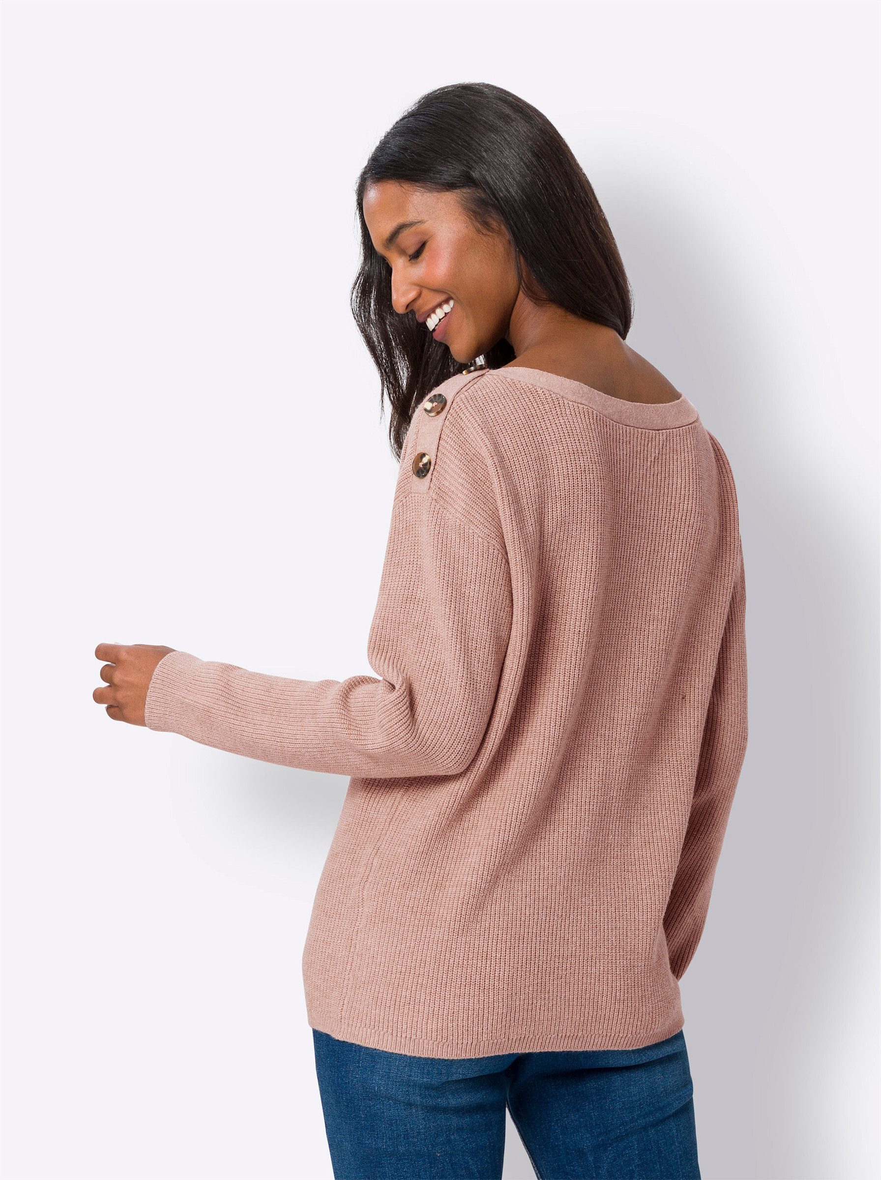 heine Strickpullover Pullover Langarm Rippoptik günstig online kaufen