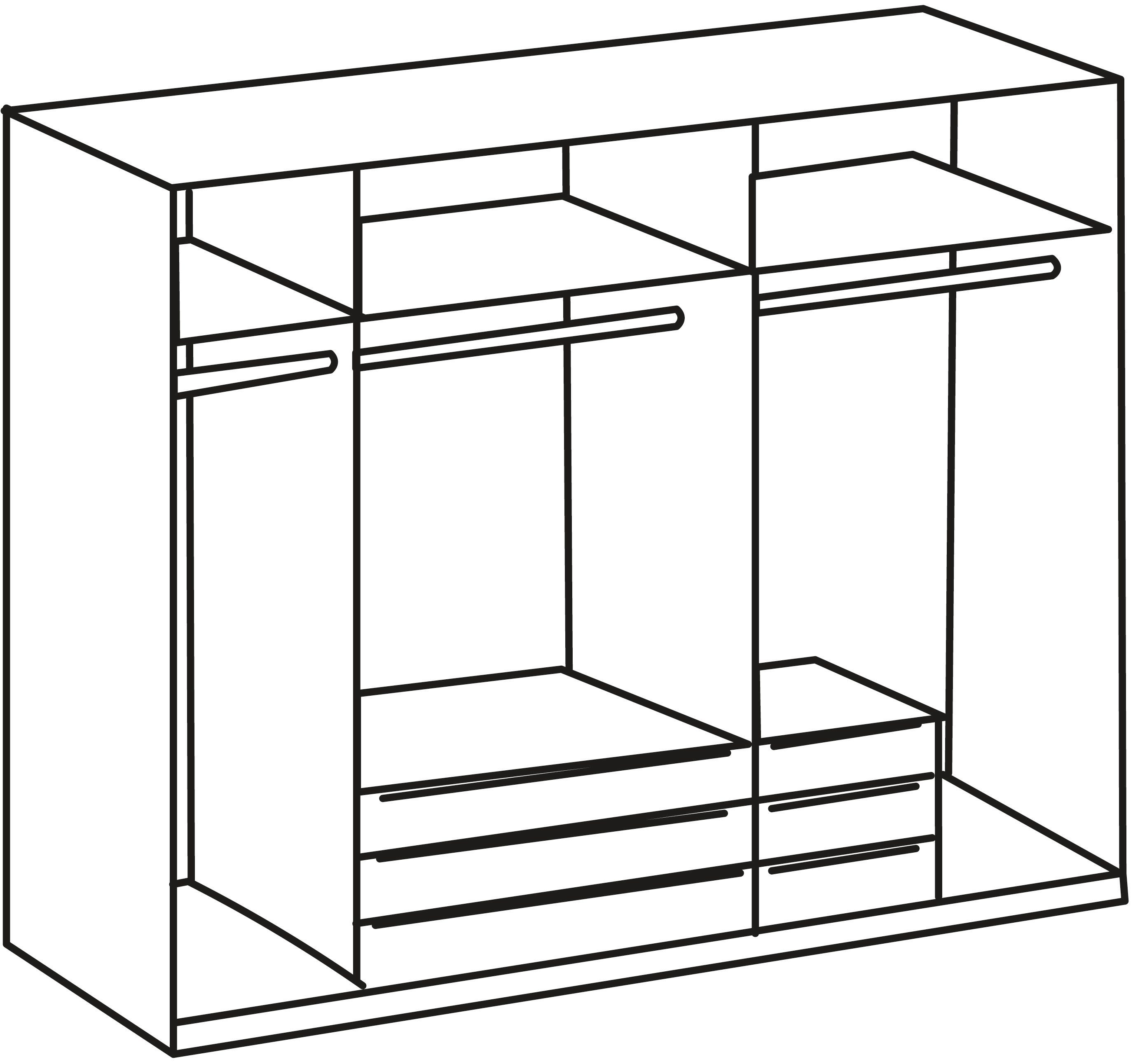 Wimex Drehtürenschrank Gibraltar Artisan-Eiche-Nachbildung/Graphit