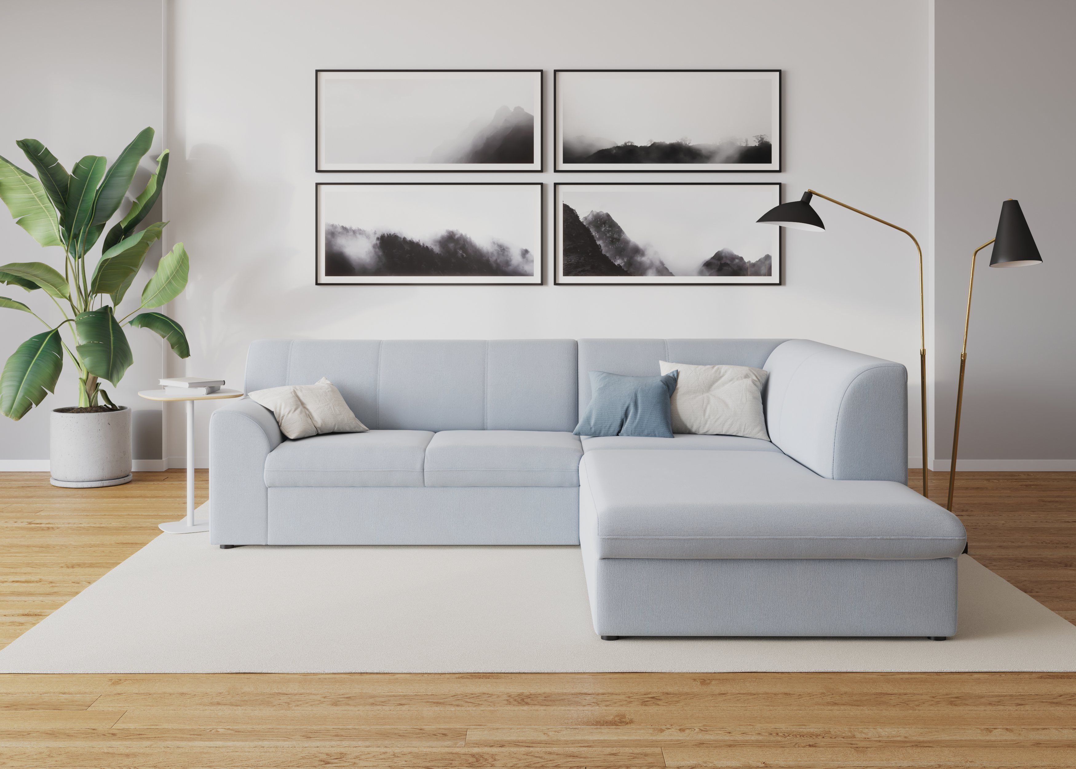 DOMO collection Ecksofa "Topper zeitlos elegant, kompakte Stellmaße, OTTOs günstig online kaufen