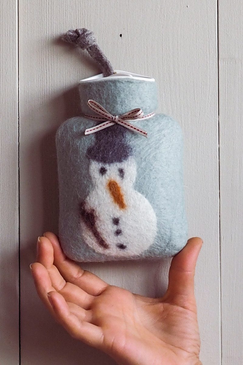 Dorothee Lehnen Wärmflasche Mini-Wärmflasche - SCHNEEMANN - dusty rose, iceberg, warm grey