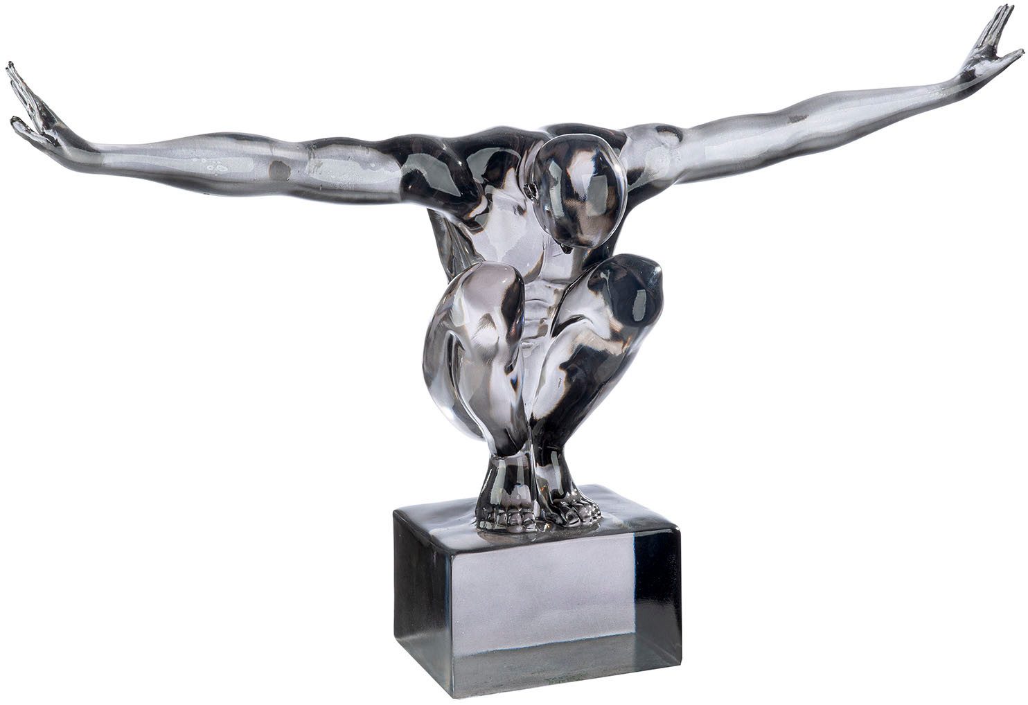 GILDE Dekofigur Skulptur Cliffhanger Gris grau H. 33,5 cm (1 St)