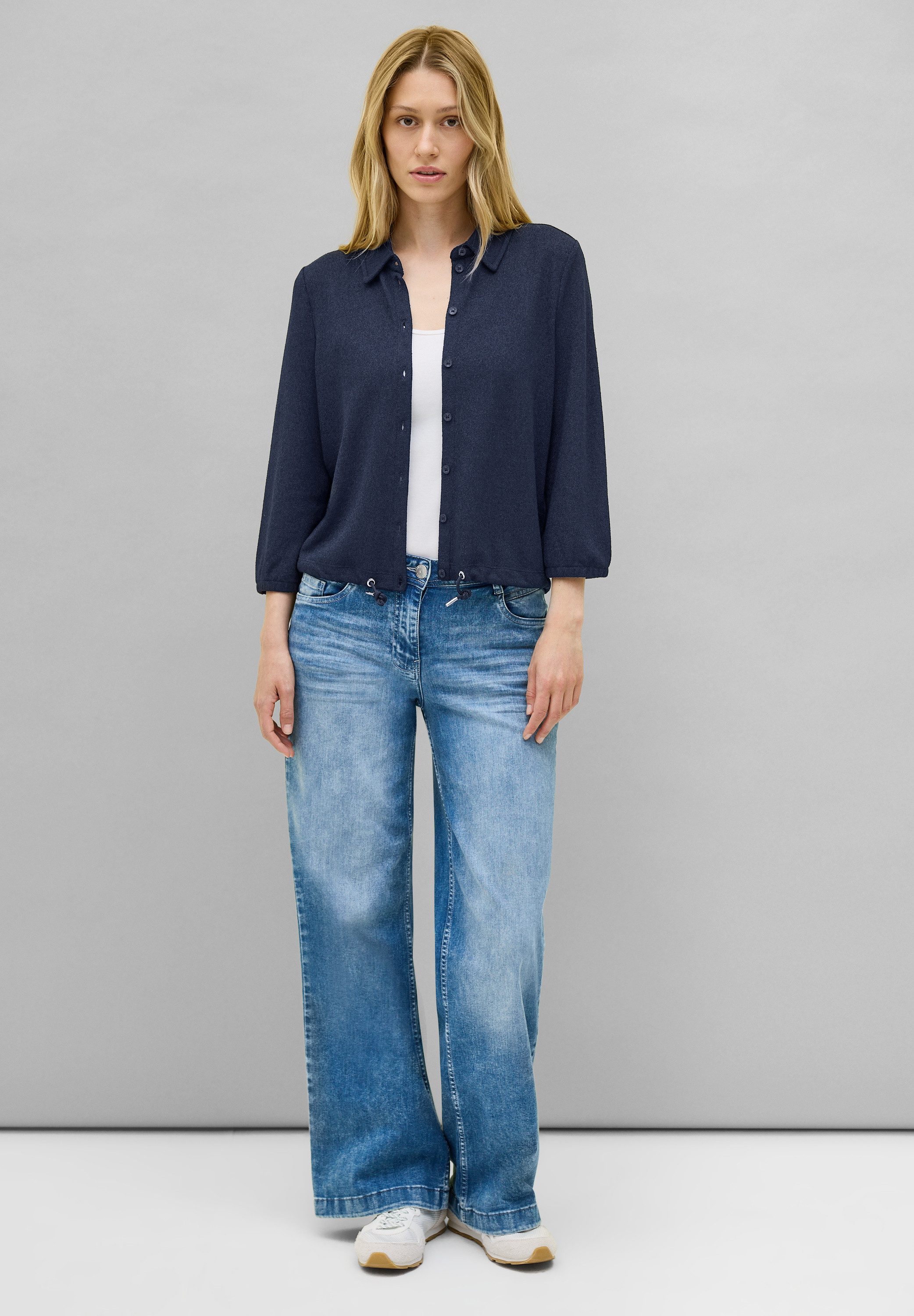CECIL Cardigan aus elastischem Materialmix