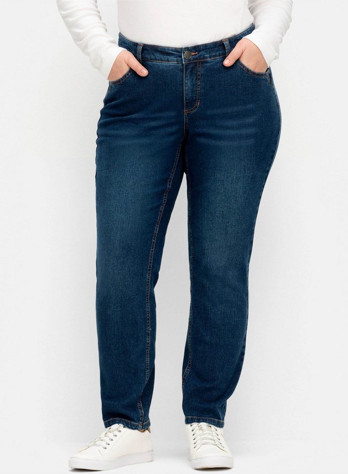 Sheego Bequeme Jeans Stretch-Jeans normal im komfortablen Curvy-Schnitt VERENA