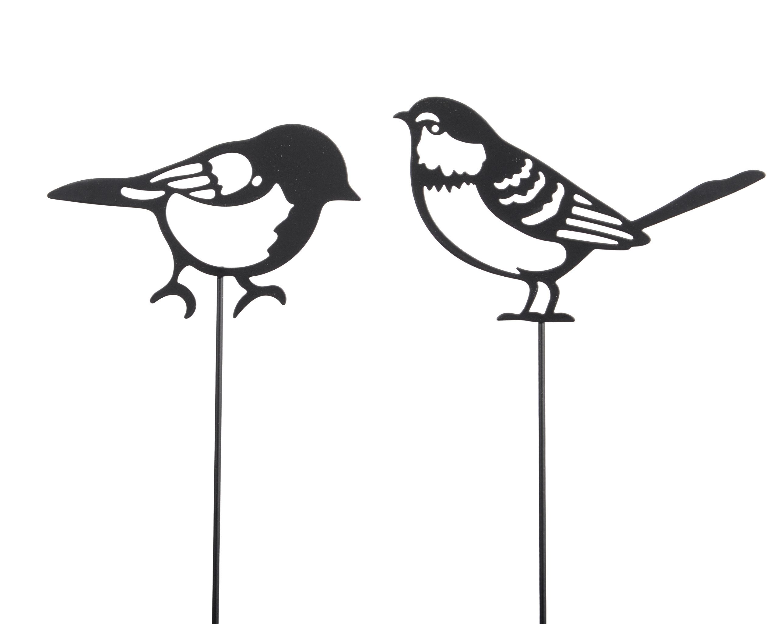 Decoris season decorations Gartenstecker Gartenstecker Vogel am Stab 35x15cm Eisen 1 Stück sortiert Schwarz