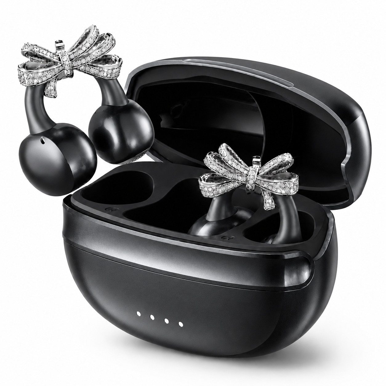 Futicare Bluetooth 6.0 Clip-On-Kopfhörer mit abnehmbarem Deko-Element, Open-Ear-Kopfhörer (kabellose Earbuds mit 60 Std.IPX5, KI-Mikrofon, Geschenkidee für sie)