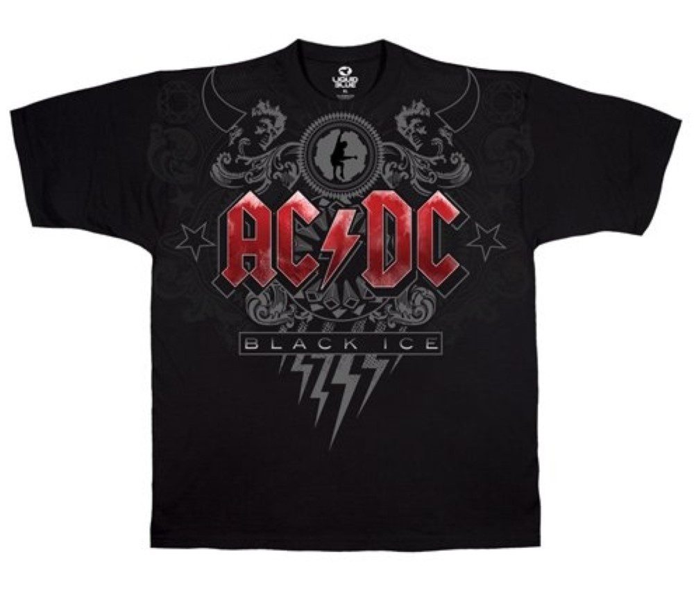 Liquid Blue T-Shirt AC/DC - Black Ice mit lizensiertem Print