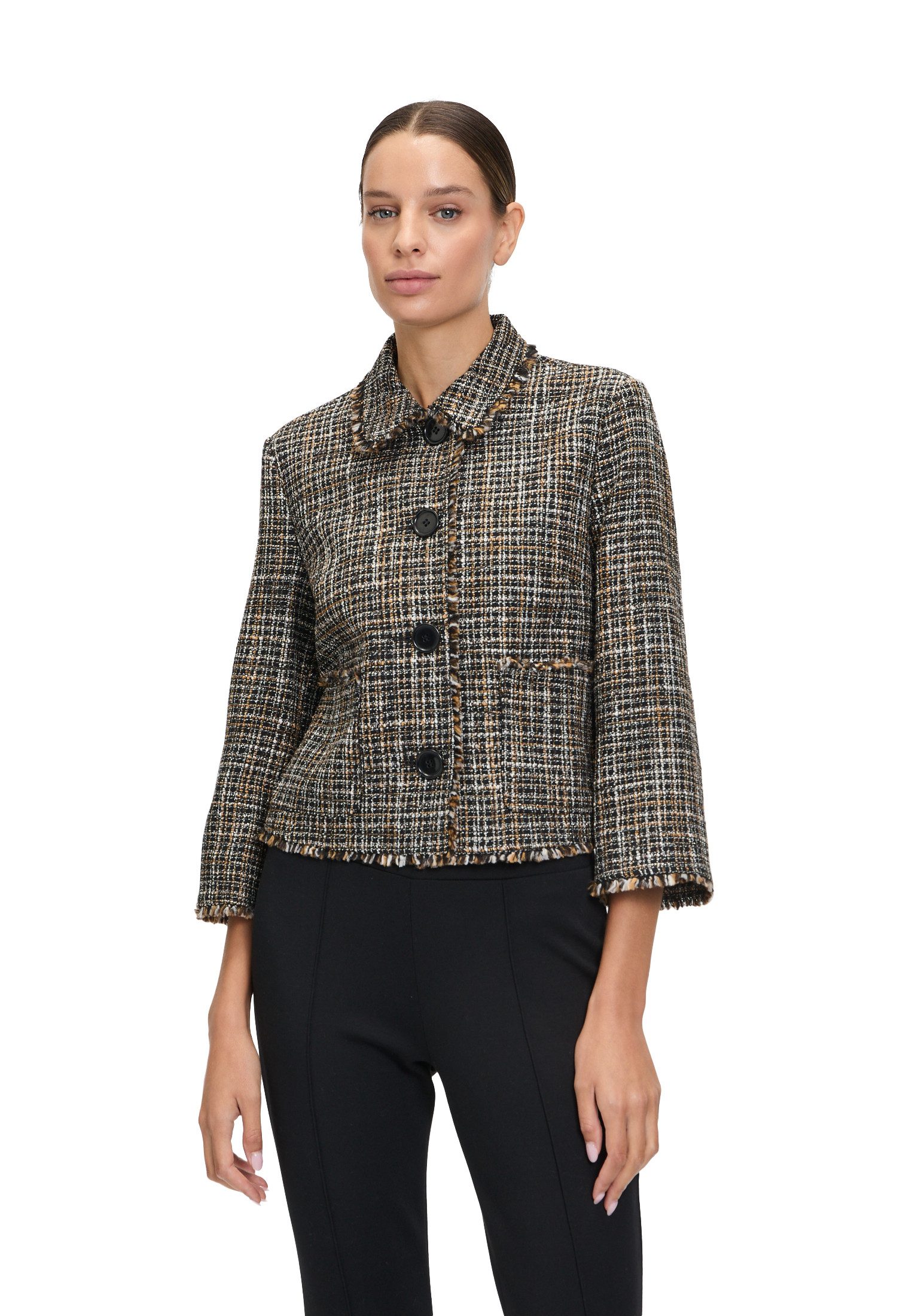 Betty Barclay Jackenblazer Damen Casual-Blazer mit Fransen Material günstig online kaufen