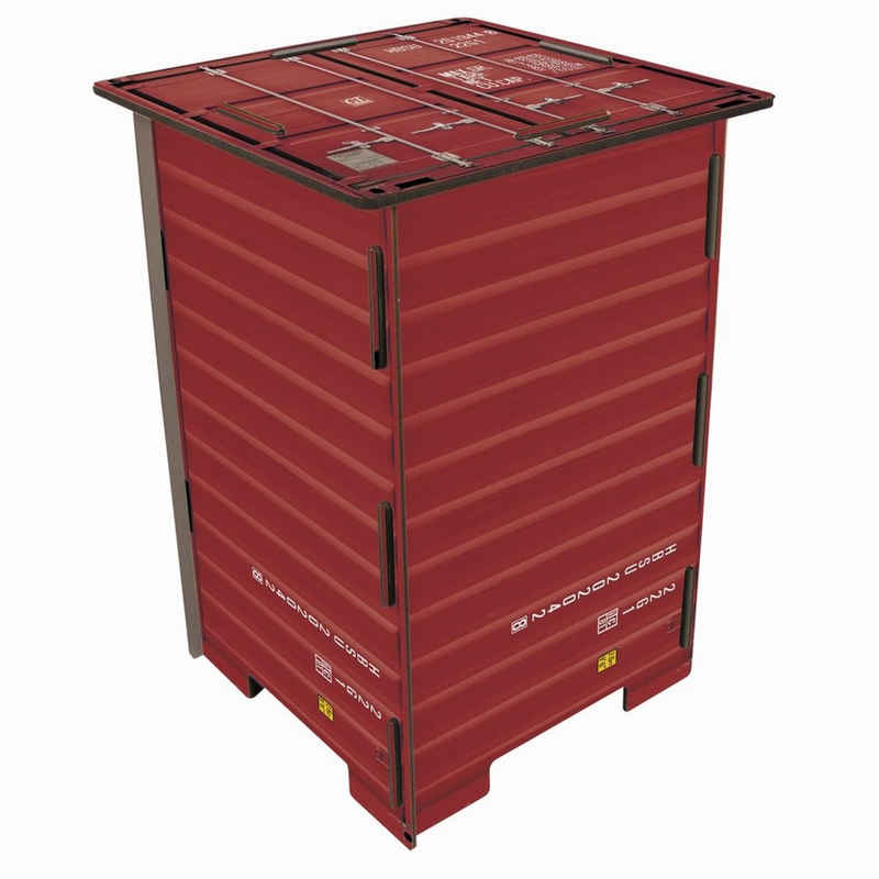 WERKHAUS® Hocker Werkhaus - Photo - Hocker "Container" Rot Stuhl Tisch (CO1042)