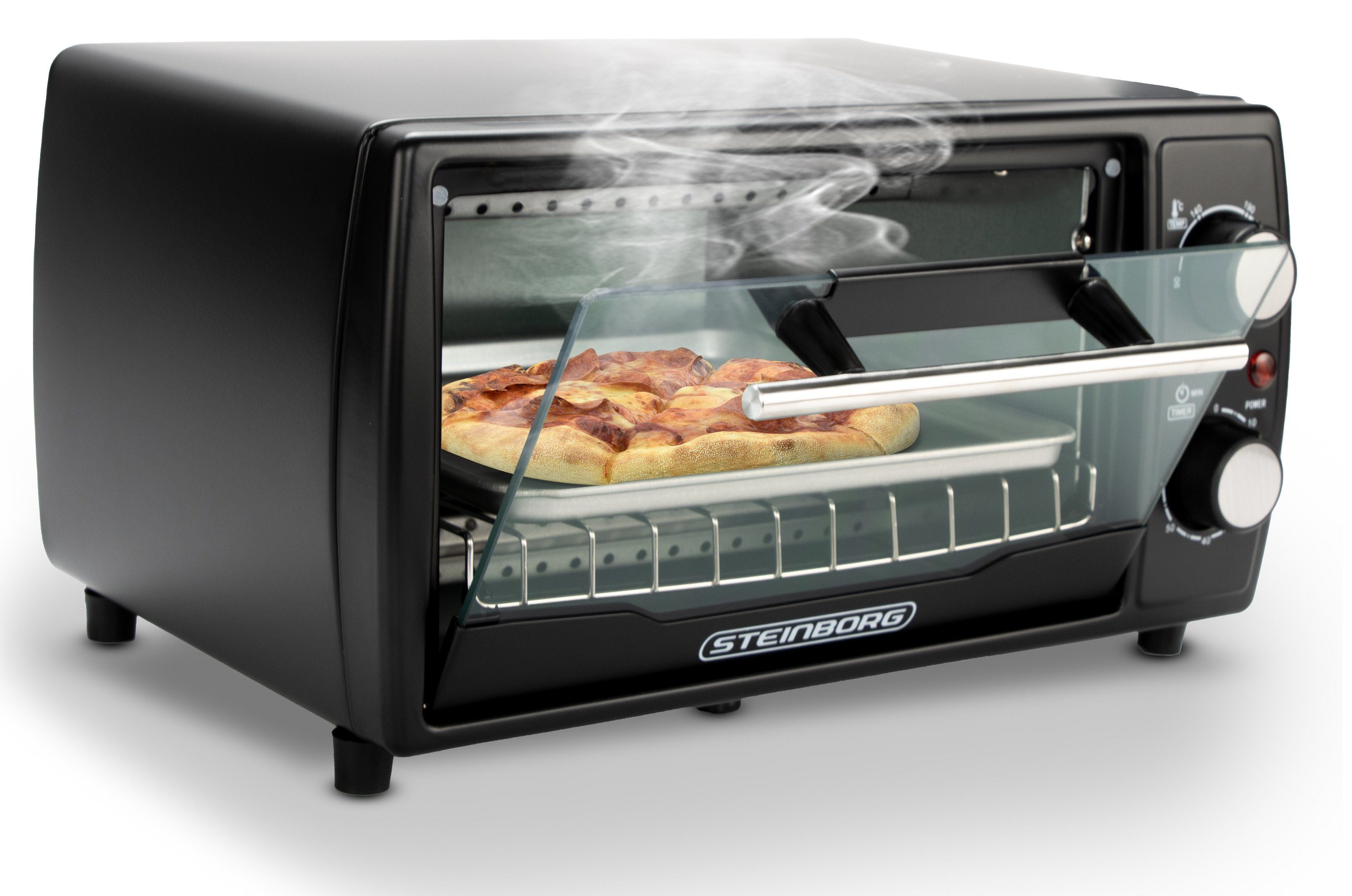 STEINBORG Minibackofen SB-500, 10 Liter, kompakt, 1000 Watt