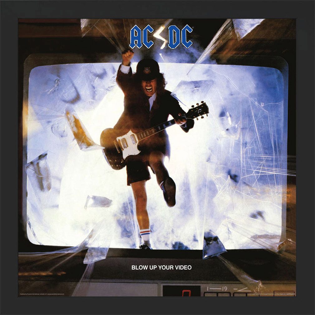 AC/DC Bild mit Rahmen Blow Up Your Video, Gerahmtes Bild Kunstdruck