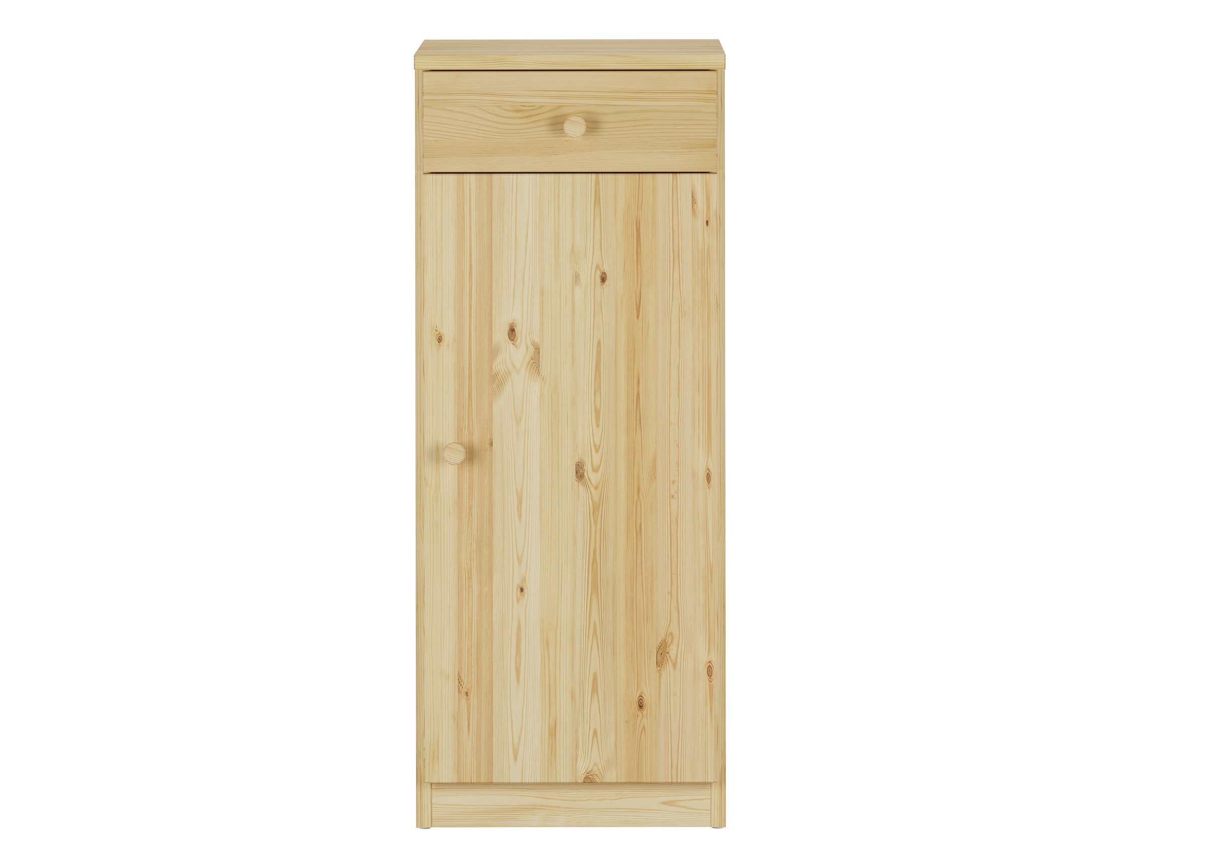 ERST-HOLZ Schuhkommode Garderobenschrank Flurkommode 100 x 37 x 40 Kiefer Massiv, V-90.51-04 - Kiefer natur