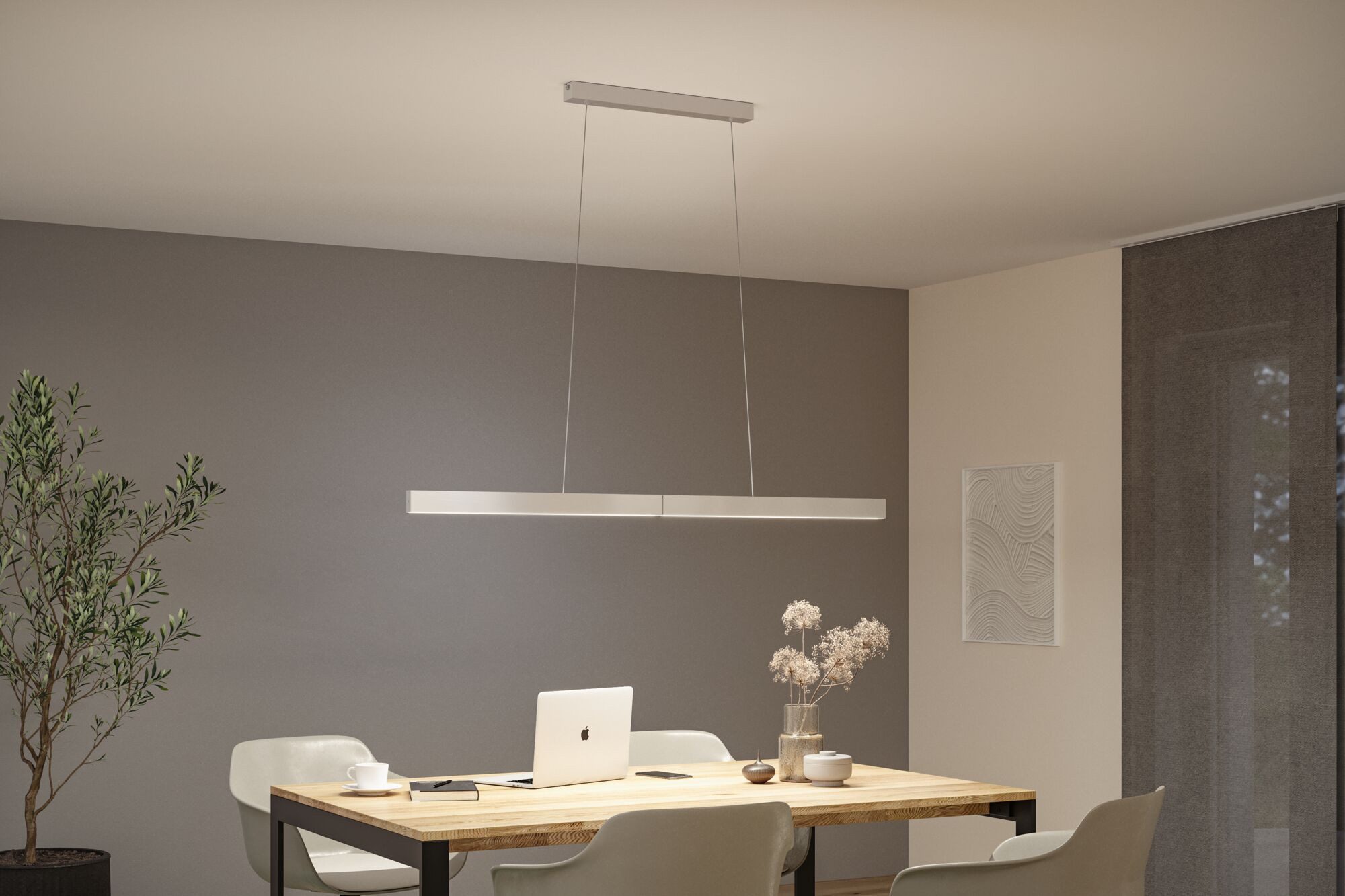 Paulmann LED Pendelleuchte LED Pendelleuchte Aptare dimmbar, LED fest integriert, Warmweiß, Memoryfunktion