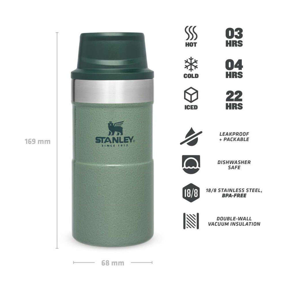 STANLEY Isolierkanne Stanley Mug Trigger-Action Travel 0.25l grün