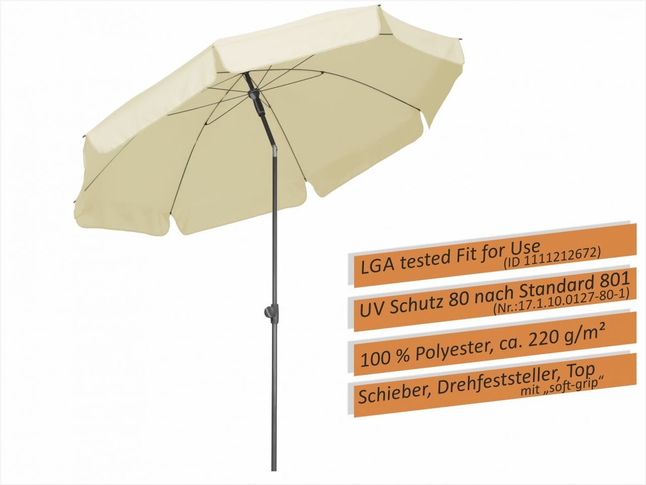 Thumbnail - Schneider Schirme Sonnenschirm Schneider Sonnenschirm Aquila natur Ø 250 cm