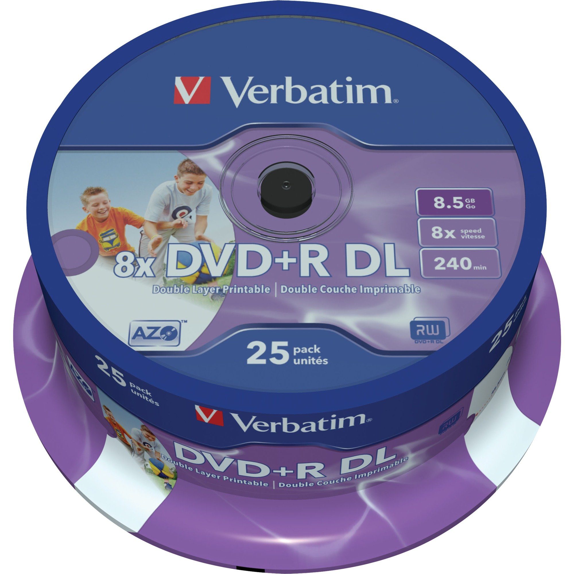 DVD-Rohling Verbatim DVD+R DL 8,5 GB, DVD-Rohlinge, (8fach, 25