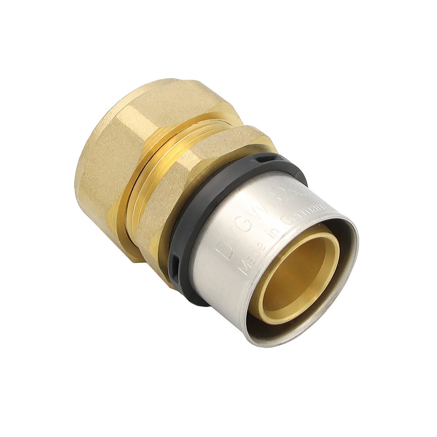 PipeTec Deutschland Pressfitting Pressfitting Übergang Verbundrohr 32x3 auf 28mm Kupferrohr TH Kontur