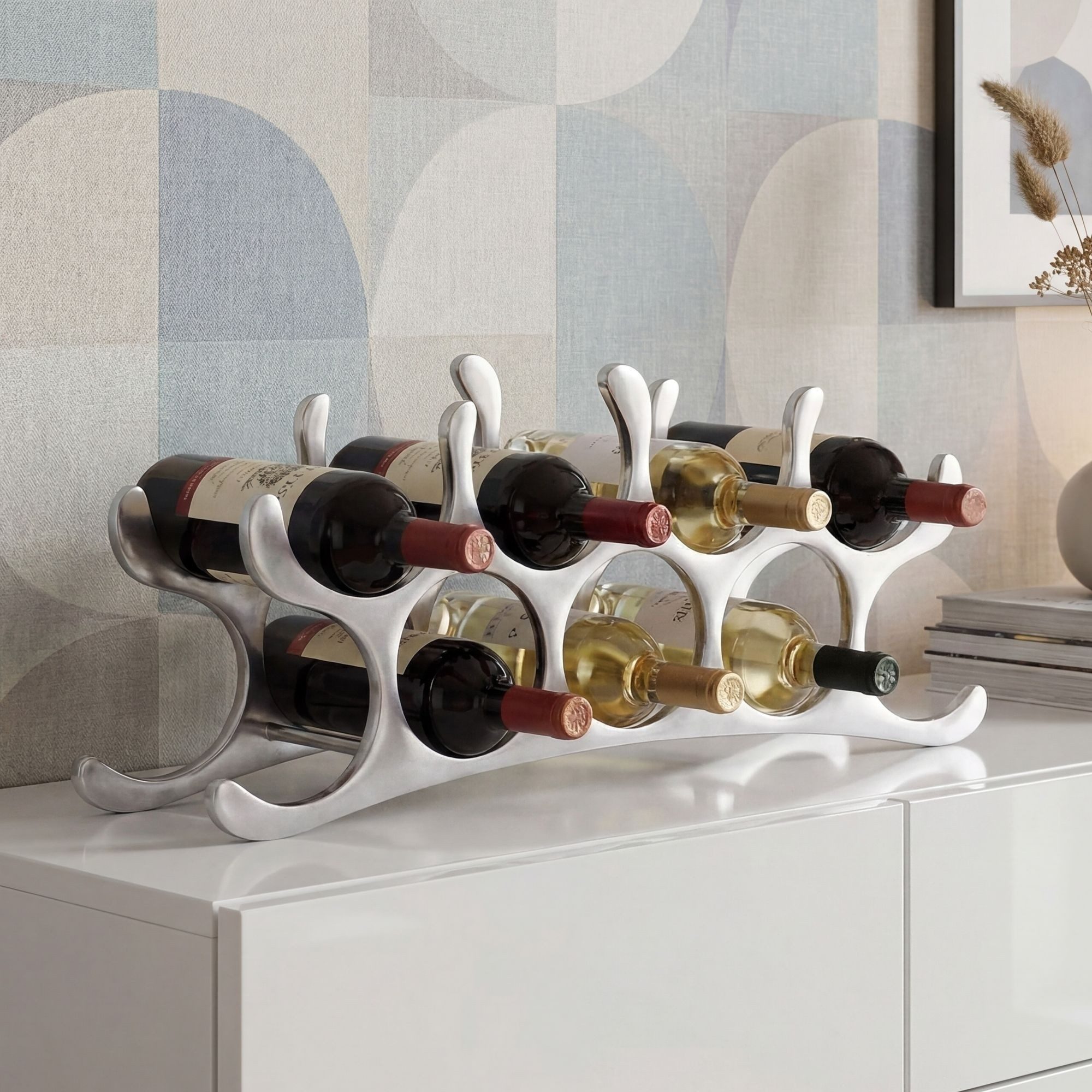 freiraum Weinregal WL1.677, in Silber - 55x12x20 (LxBxH)