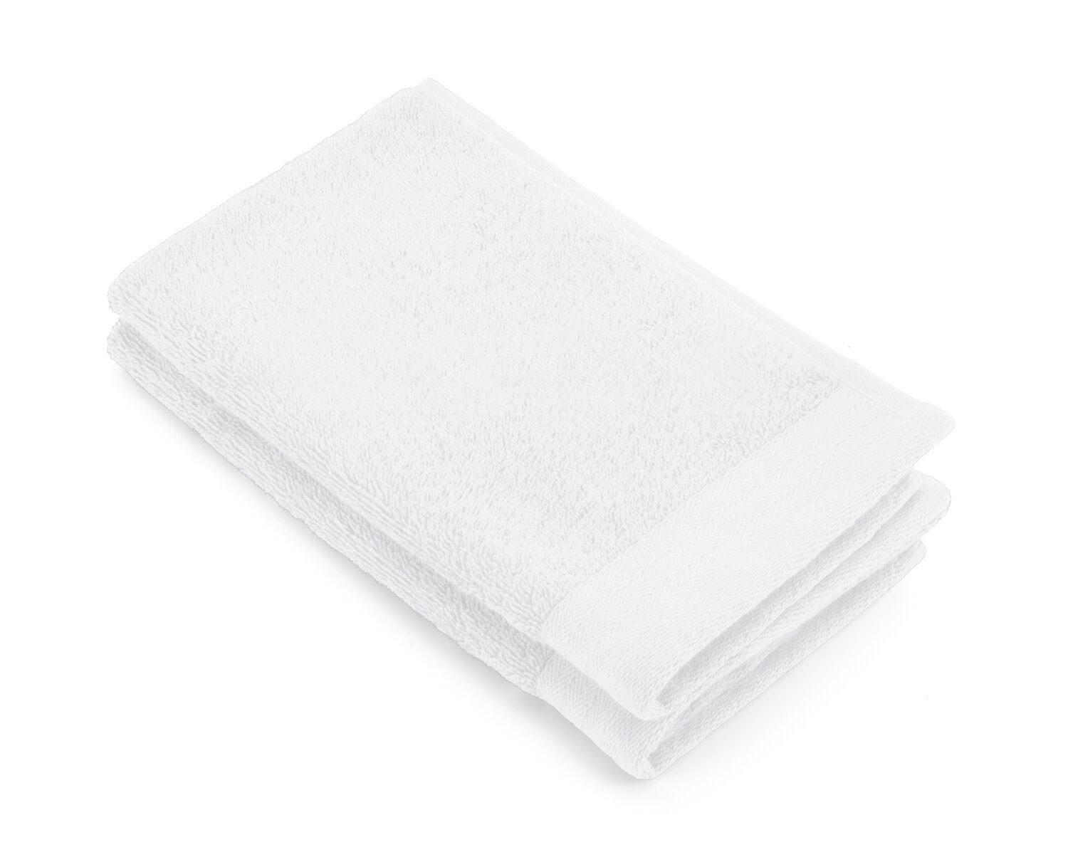 Walra Handtuch Gästetuch Soft Cotton Weiß - 2x 30x50 cm, Baumwolle (1-St)