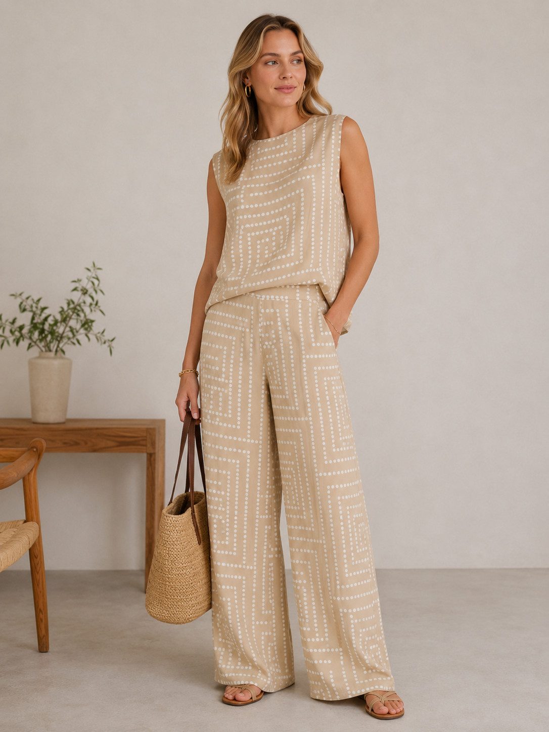 Vila Stoffhose VIFRELLI KLEO HW LOOSE PANTS