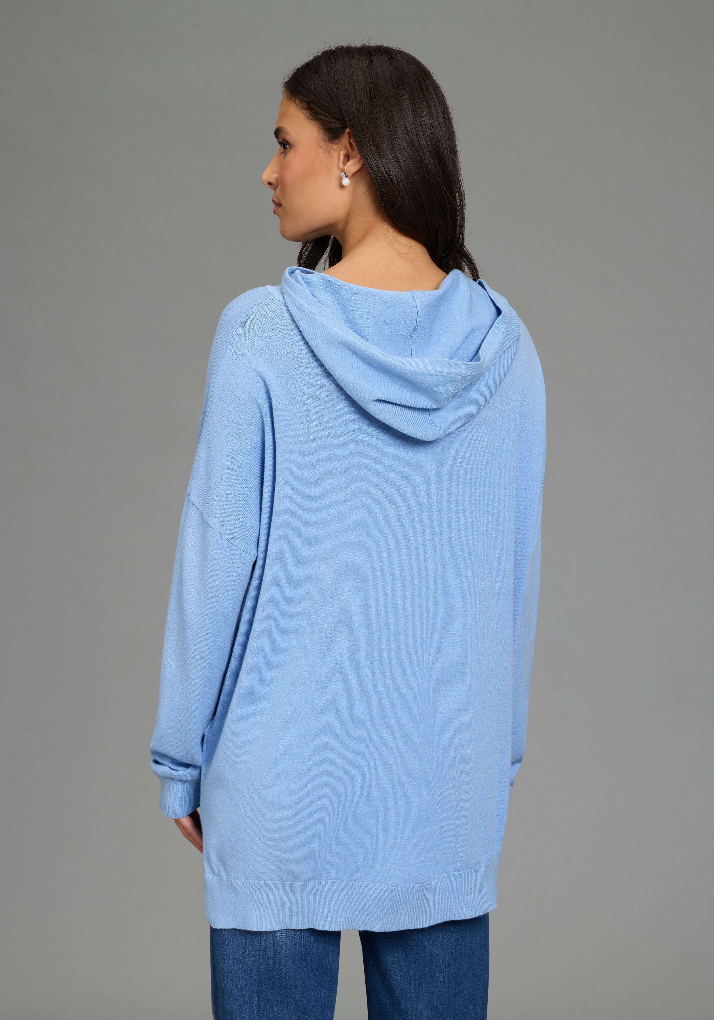 Flashlights Kapuzenpullover mit 3/4 Ärmeln und lockerem Schnitt, Viskosemischung. Reduzierter Preis € 32,99. Unverbindliche Preisempfehlung € 39,99, (€ 32,99 pro 1 Stk)