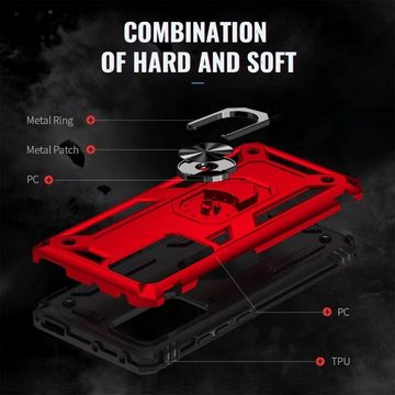 CoolGadget Handyhülle Armor Shield Case für Xiaomi 12T / 12T Pro 6,67 Zoll, Outdoor Cover Magnet Ringhalterung Handy Hülle für Xiaomi 12T / Pro