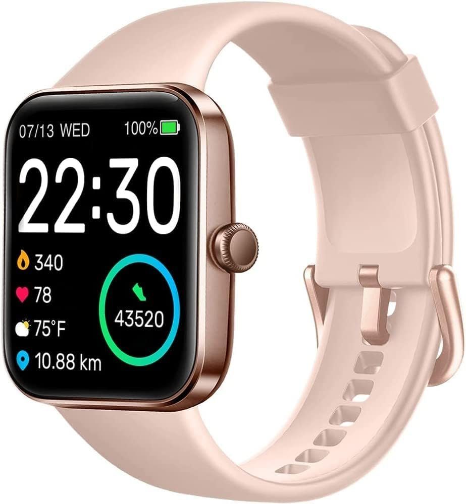 SKG Smartwatch (1,69 Zoll, Android iOS), Fitness Tracker 5ATM Schwimmen  Wasserdicht Gesundheitsmonitor SpO2, SKG Garantie: 12 Monate  Garantieservice und engagierter Kundensupport.