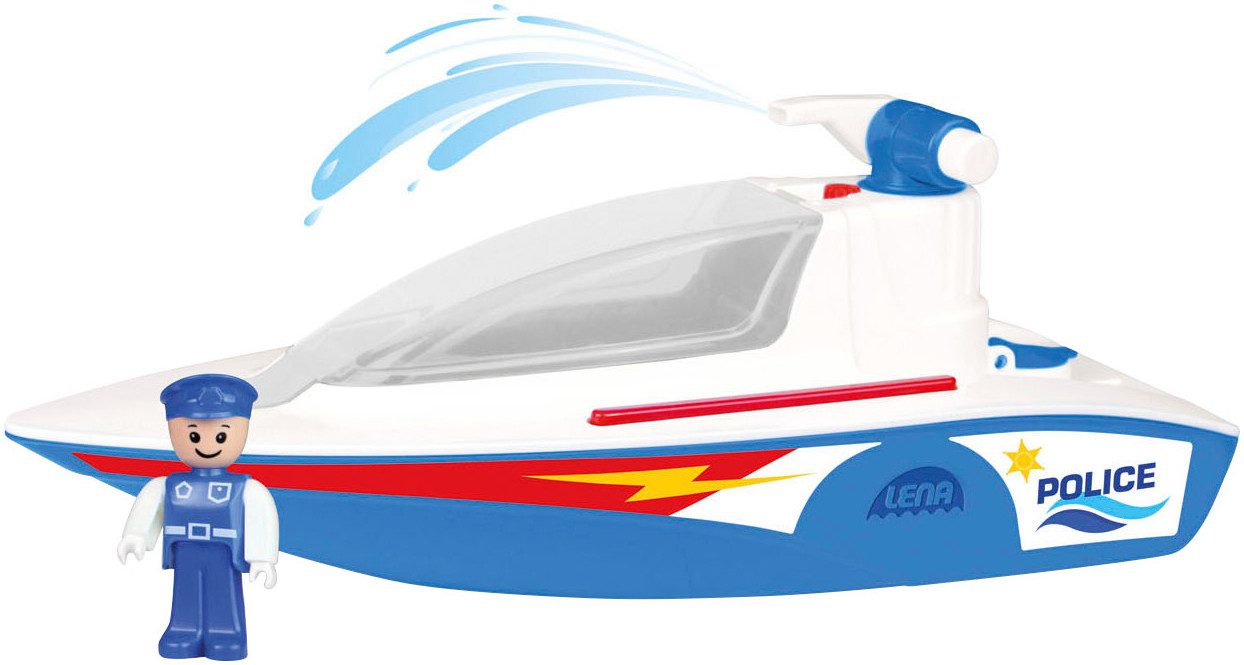 Lena® Spielzeug-Boot Boazz Polizeiboot, inklusive Spielfigur, Made in Europ günstig online kaufen