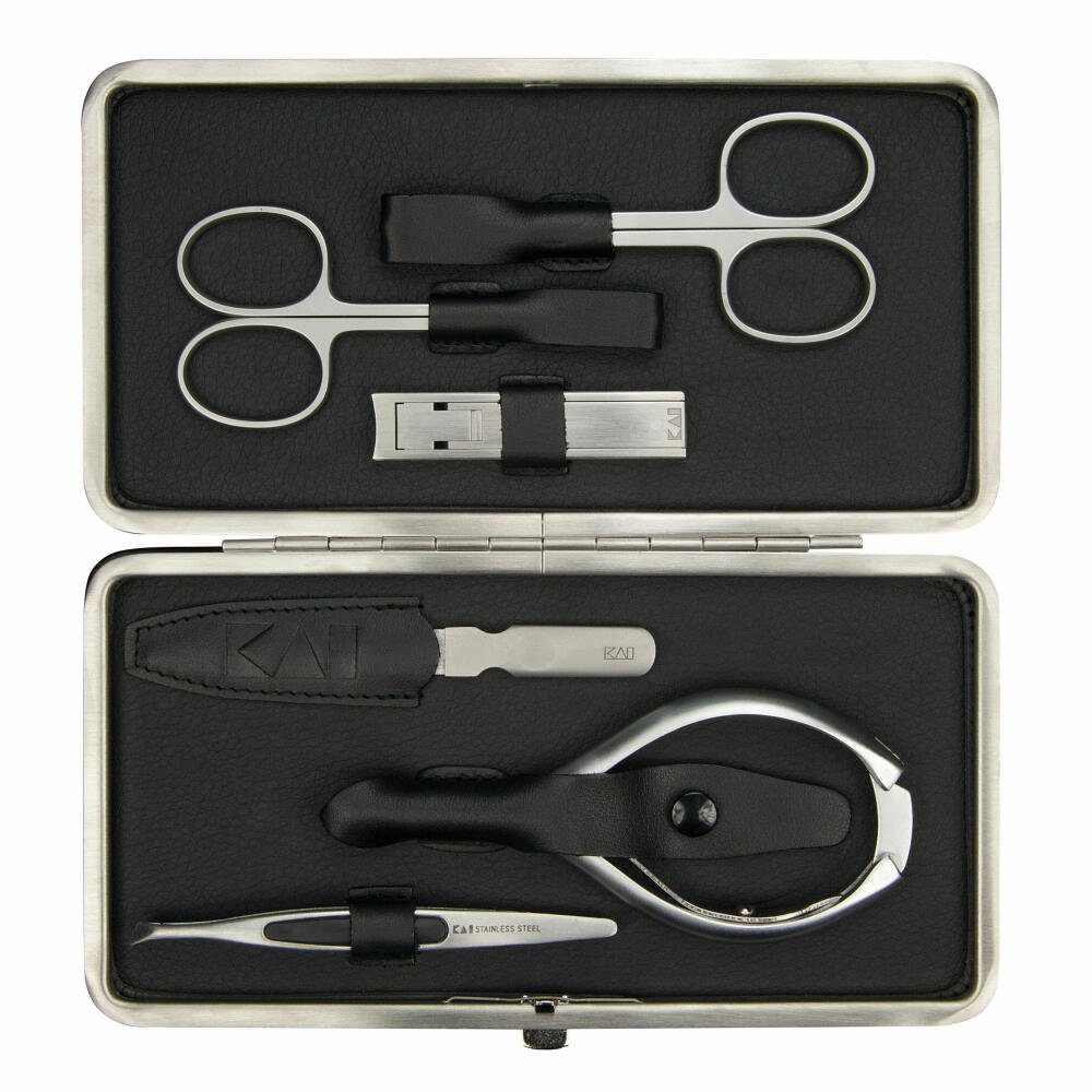KAI Maniküre-Pediküre-Set Nagelpflege Set BCI 05 6-tlg., 6-tlg., in Leder-Etui