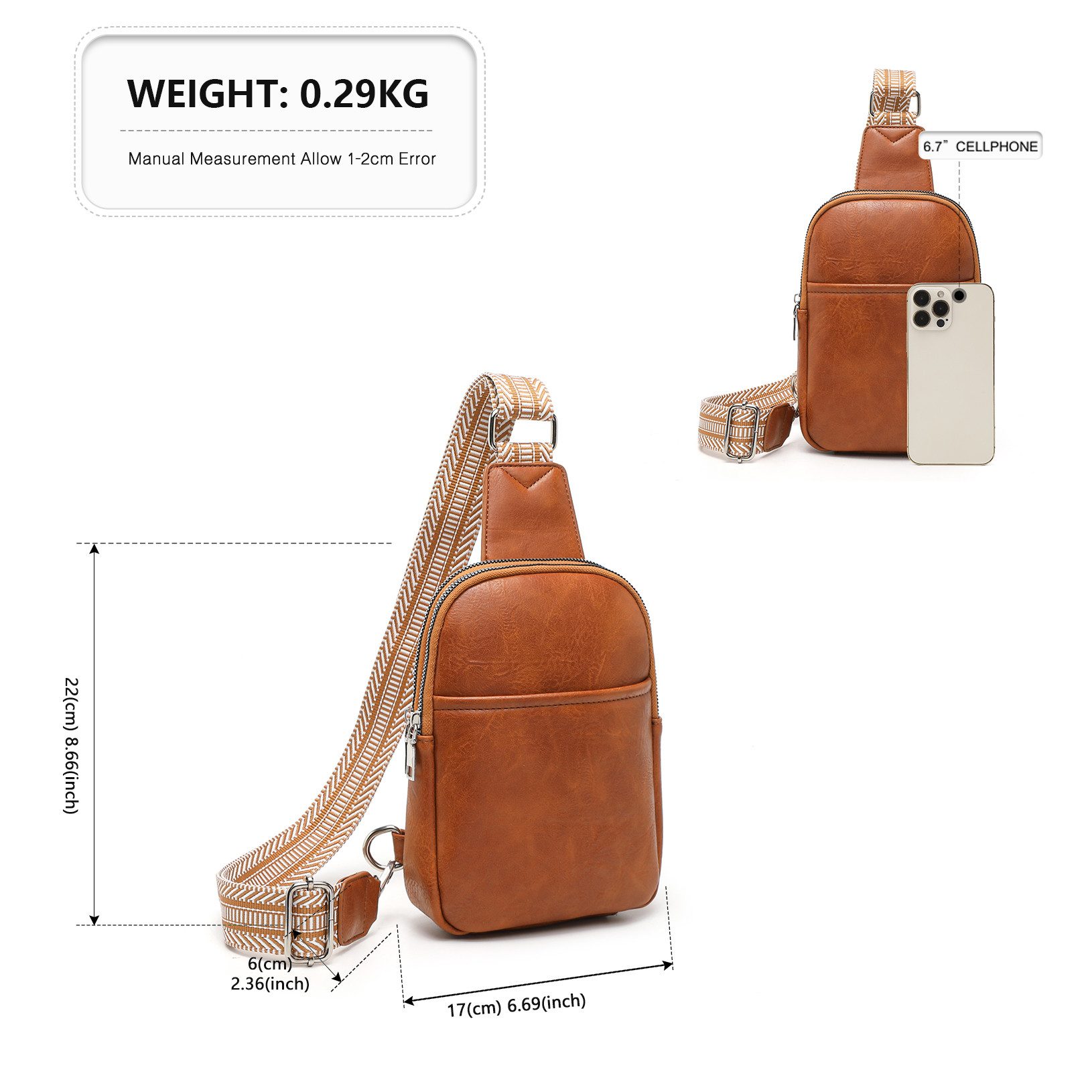 Miss Lulu Umhängetasche Bauchtasche Damen Crossbody günstig online kaufen
