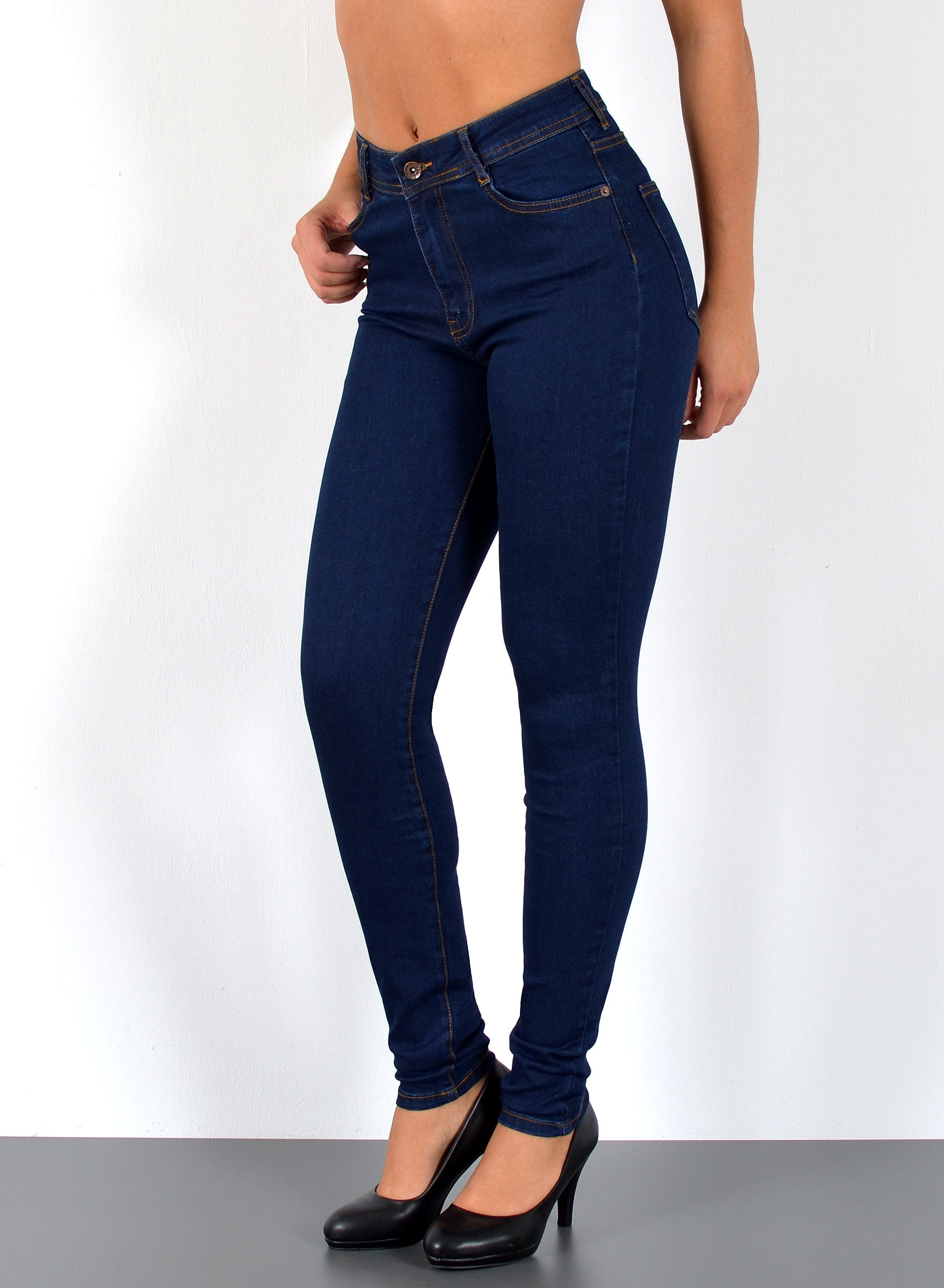 ESRA Skinny-fit-Jeans »S800« Damen High Waist Skinny Jeans Hose, bis  Übergröße Plussize Große Größe, Enge Damen Jeans-Hose hohe Leibhöhe mit  Stretch, Enge Röhrenjeans Hoch Bund Taille Jeans