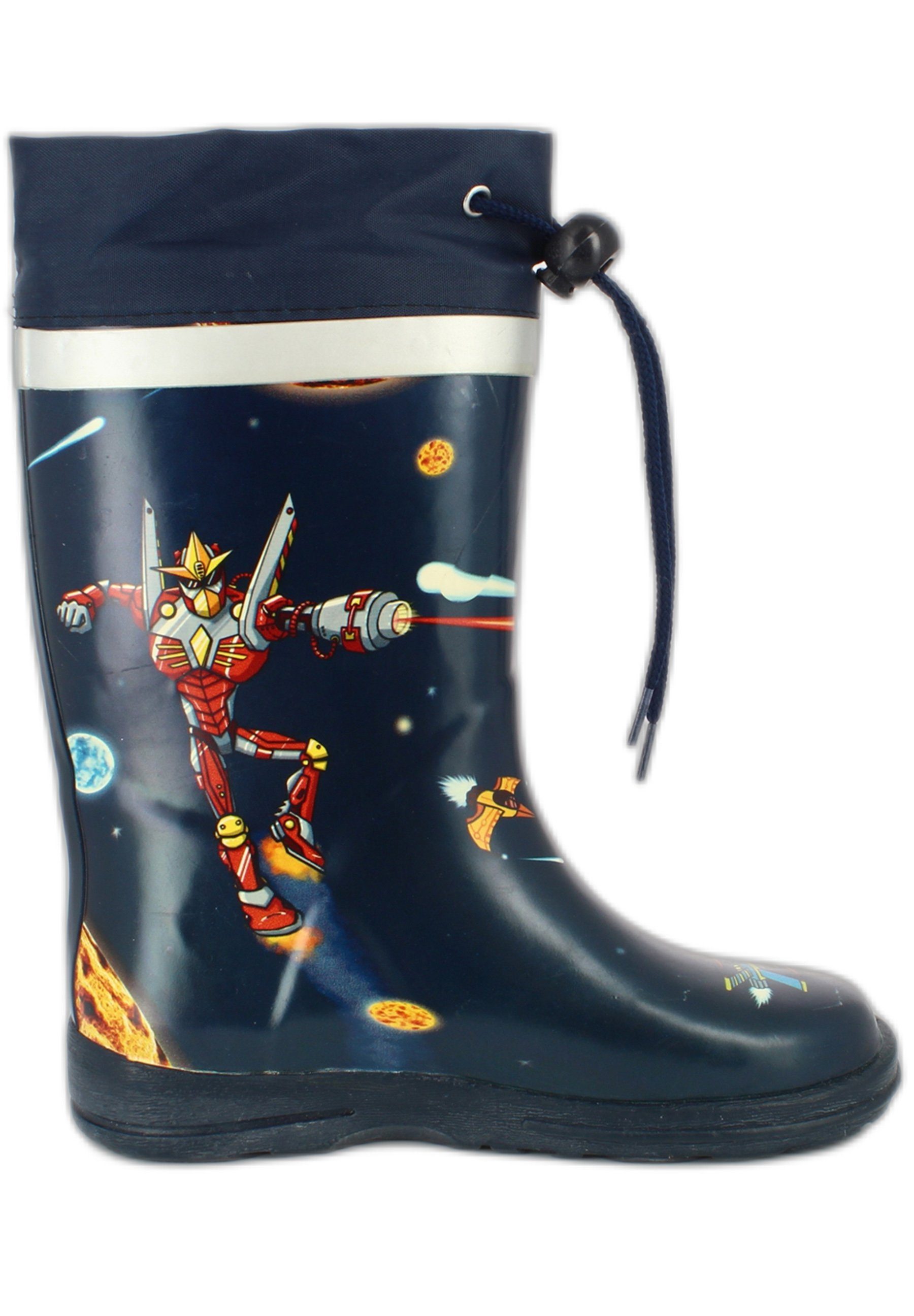 Beck Gummistiefel Future Gummistiefel (wasserdichter, schmaler Stiefel, bis Gr. 38, für trockene Füße bei Regenwetter) herausnehmbare Innensohle, weicher flexiber Naturkautschuk
