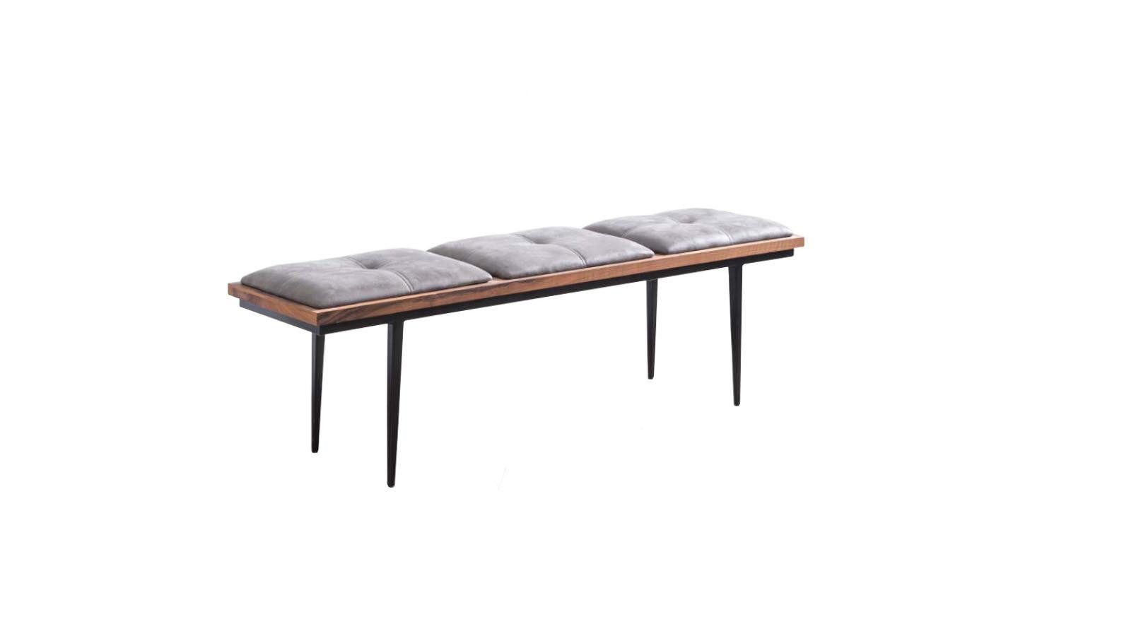 JVmoebel Sitzbank Polsterbank für Esszimmer – Braune Sitzmöbel mit Stoffbezug (1-St., Bank), Made in Europa