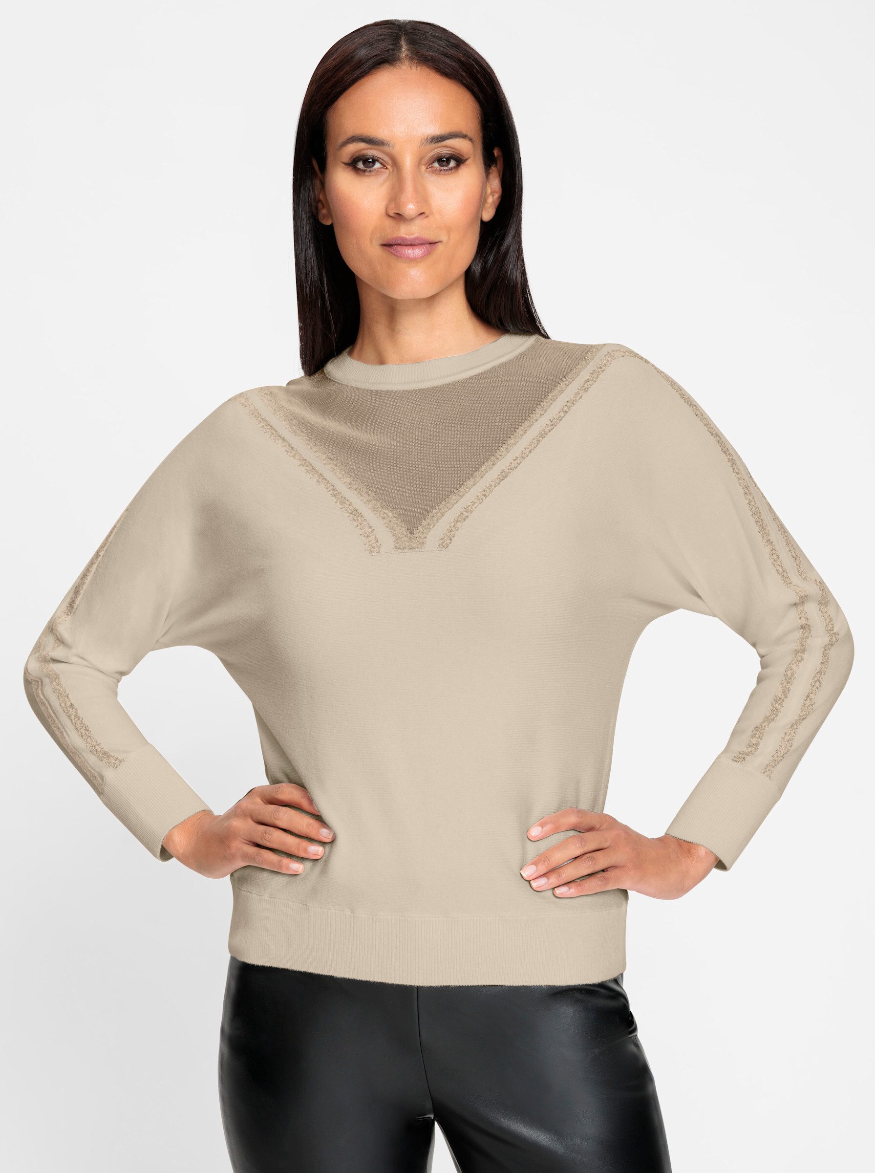 heine Strickpullover Pullover Langarm Effektgarn, Feinstrick