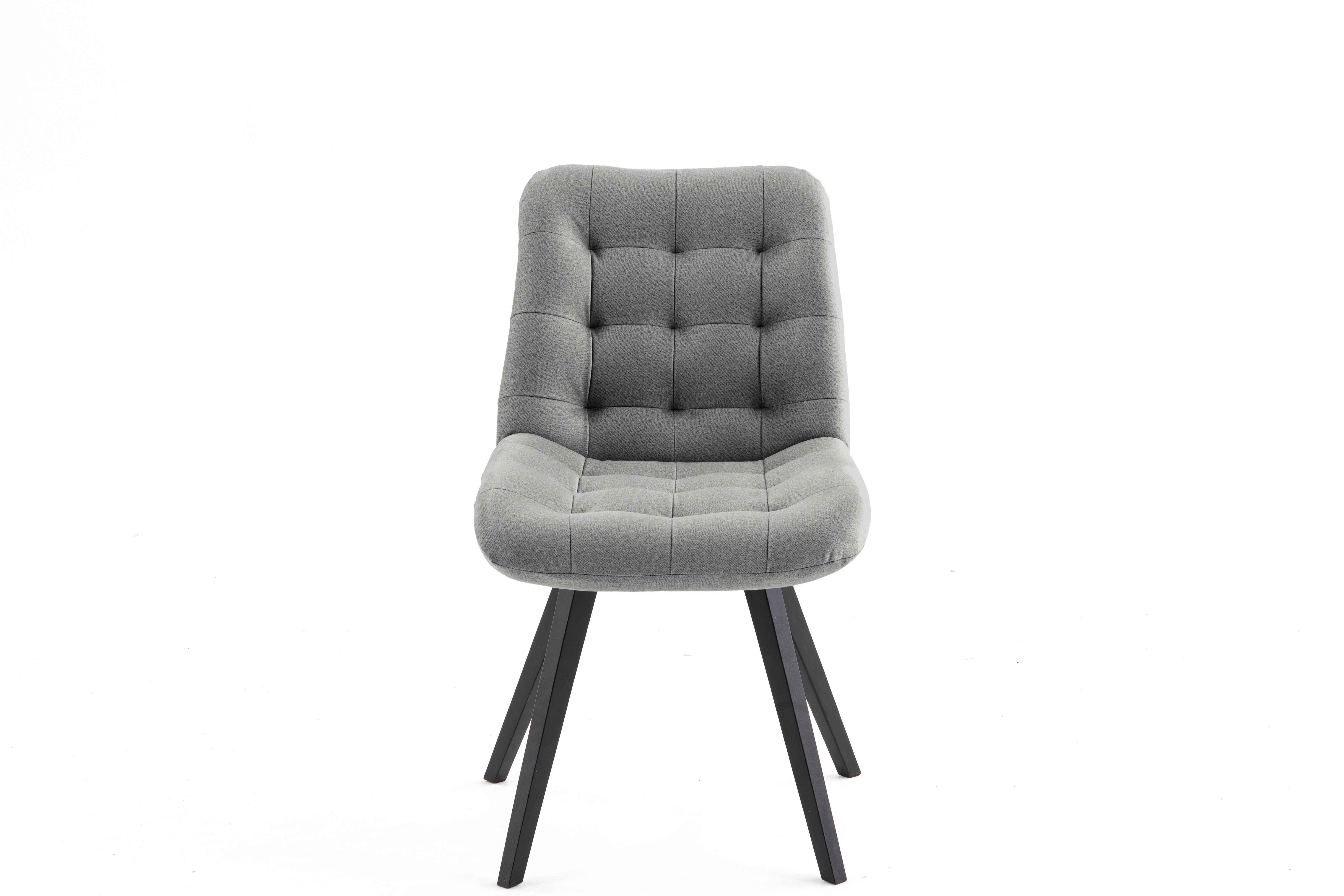 Muffo Stuhl LENA (1 St), Gesteppter Sitz, elegante Holzbeine