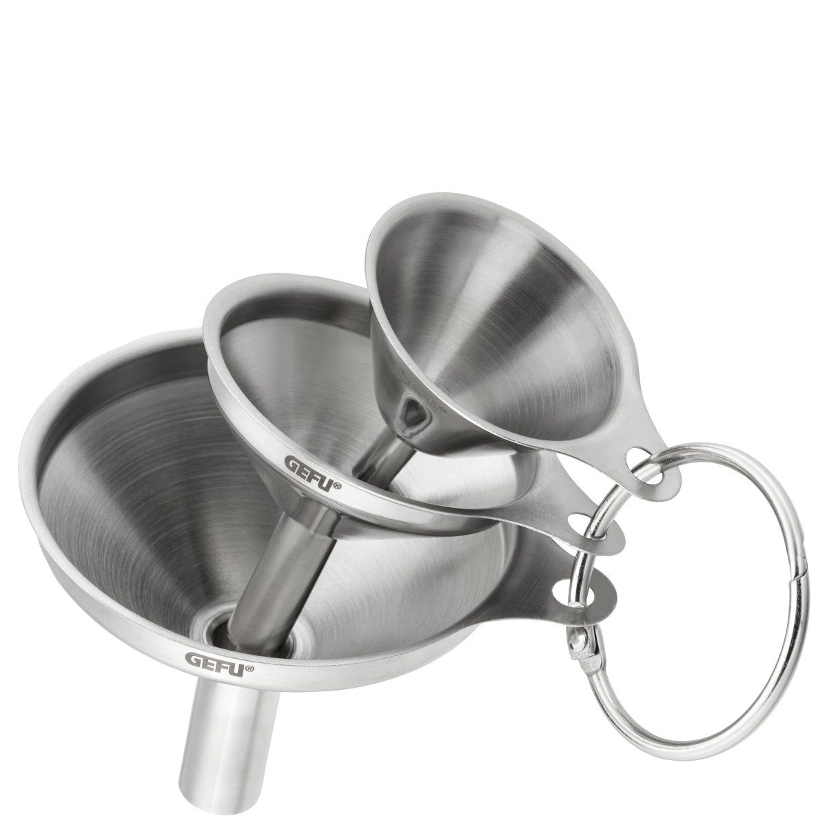 GEFU Лейки Лейки 3er Set VERSARE Mini Edelstahl Einfülltri