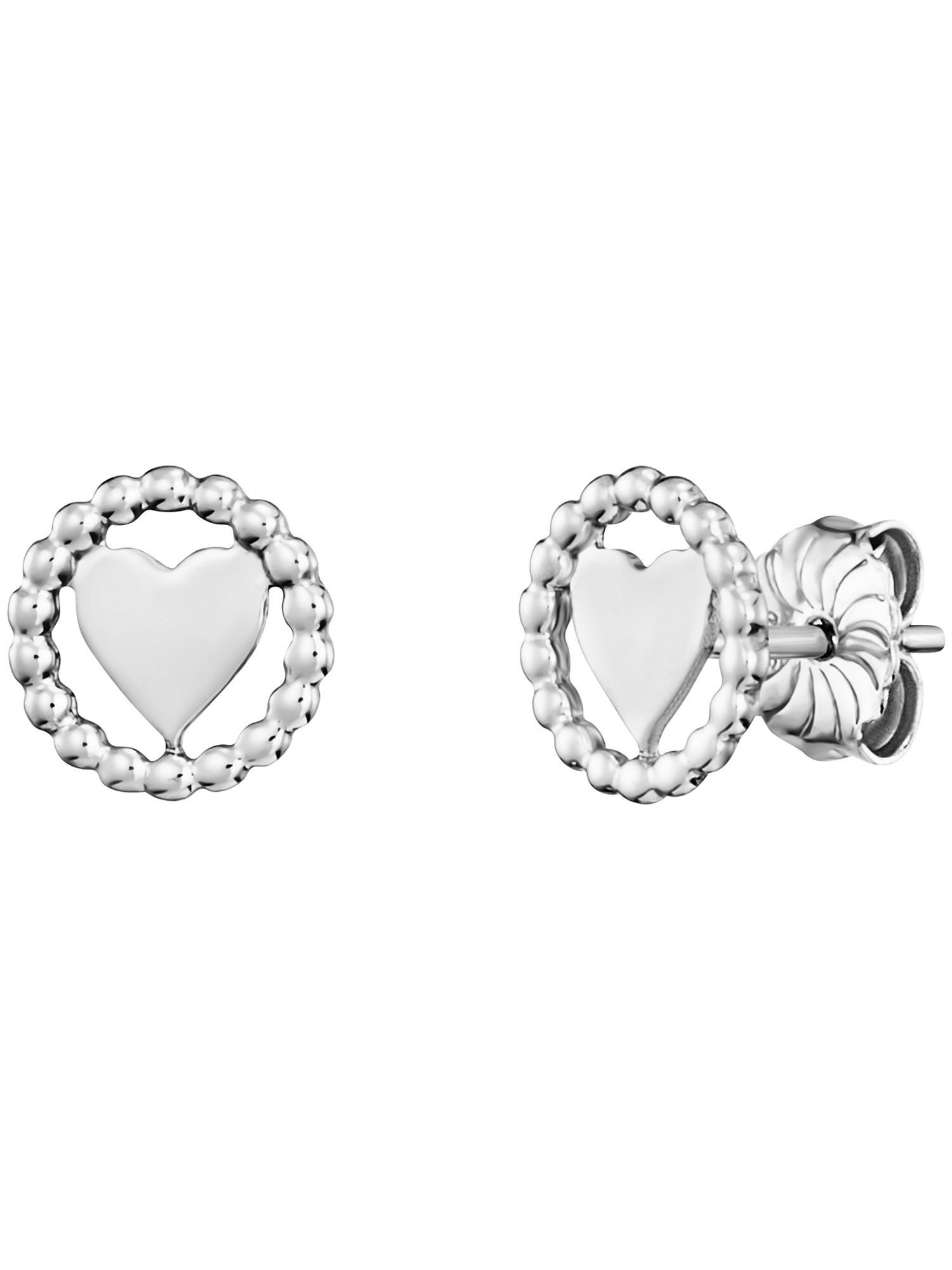 Julie Julsen Paar Ohrstecker JJER01141.1, Julie Julsen JJER01141.1 Damen Ohrstecker Herz Sterling-Silber 925
