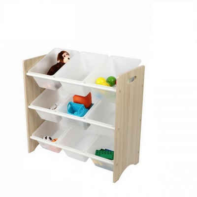 Judy Wild Kinderregal Regal mit 9 Fächern Ablageregal Spielzeugaufbewahrung, 64 x 29,5 x H60 cm, Kid´s Spirit, weiß