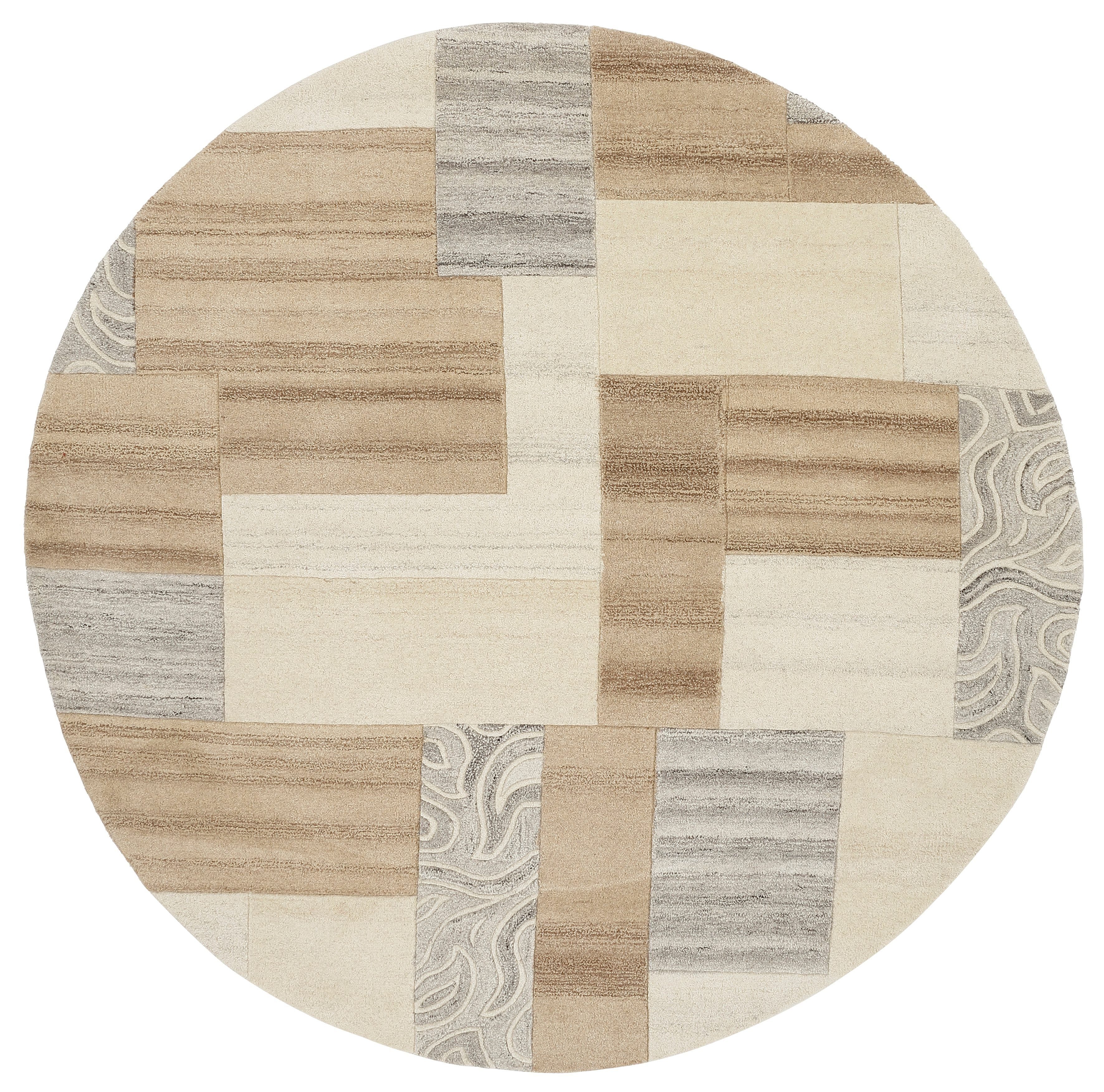 THEKO Wollteppich Lola, Wolle, handgearbeitet, Patchwork günstig online kaufen